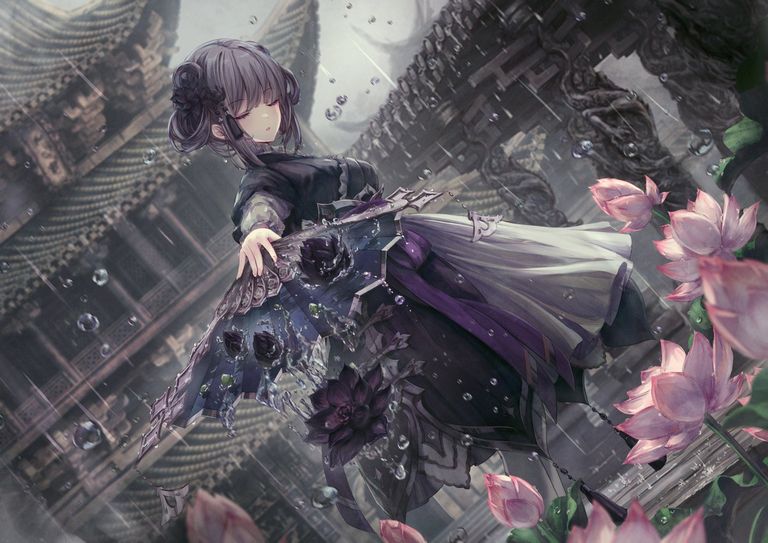 图片[12]-二次元COS分享[P站插画]绽放于手中的花朵 – 扇子插画特辑 –-二次元COS分享次元吧