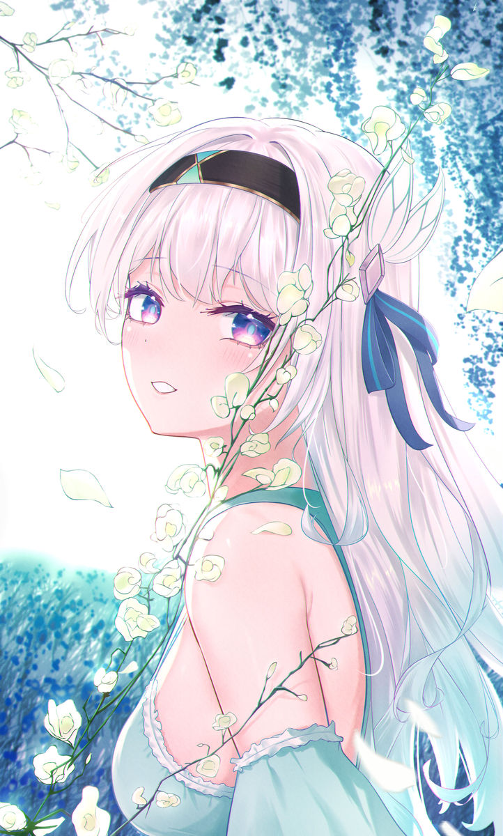 图片[5]-二次元COS分享[P站插画]清新绽放 – 白色花卉插画特辑 –-二次元COS分享次元吧