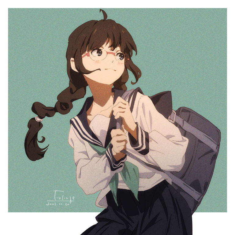 图片[2]-二次元COS分享[P站插画]清纯可人 – 麻花辫女子插画特辑 –-二次元COS分享次元吧