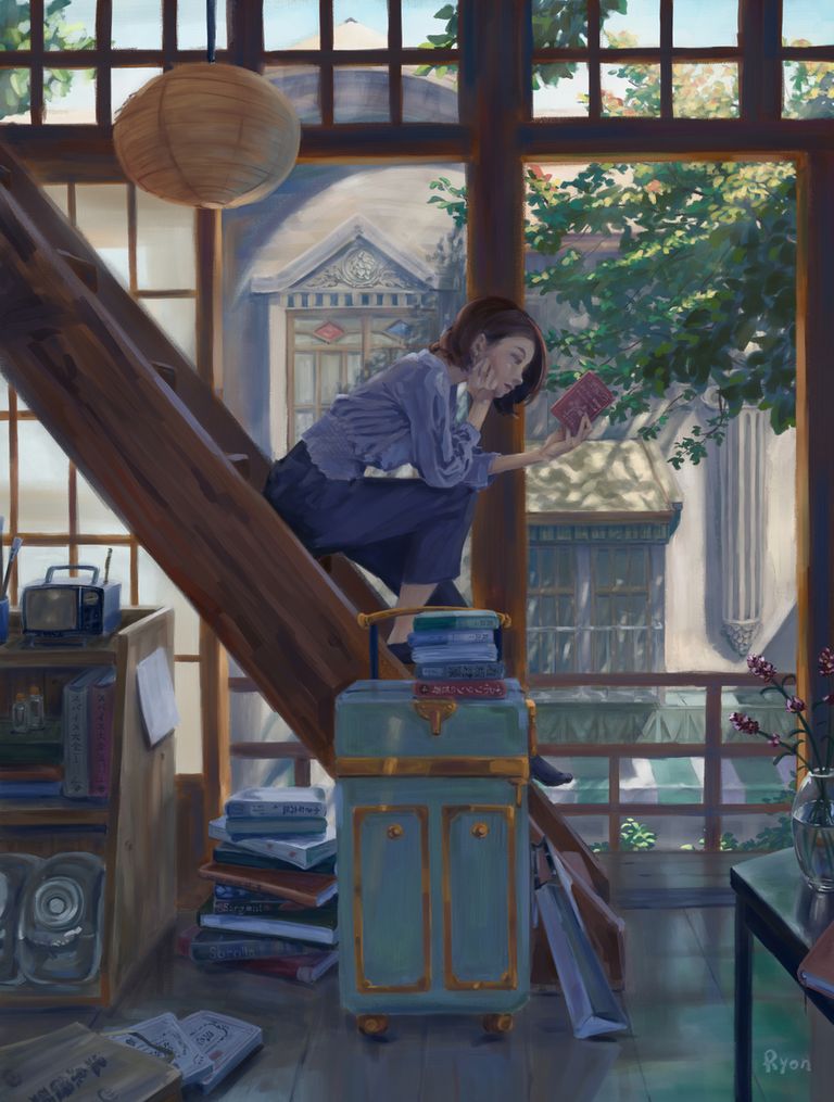 图片[12]-二次元COS分享[P站插画]往上还是往下？ – 楼梯插画特辑 –-二次元COS分享次元吧