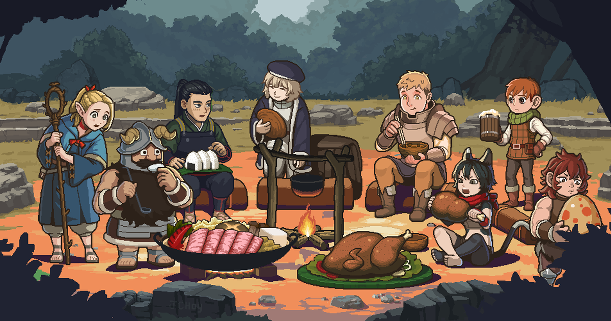 [P站插画]魔物咋吃更好吃？ - 【迷宫饭】莱欧斯队伍同人插画特辑 --二次元COS分享次元吧