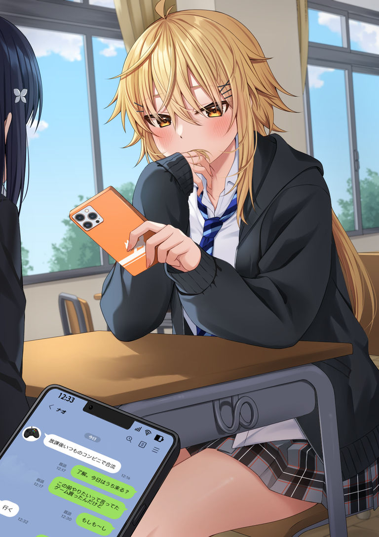 图片[6]-二次元COS分享[P站插画]轻松休闲♡ – 校服×开衫卫衣女子插画特辑 –-二次元COS分享次元吧