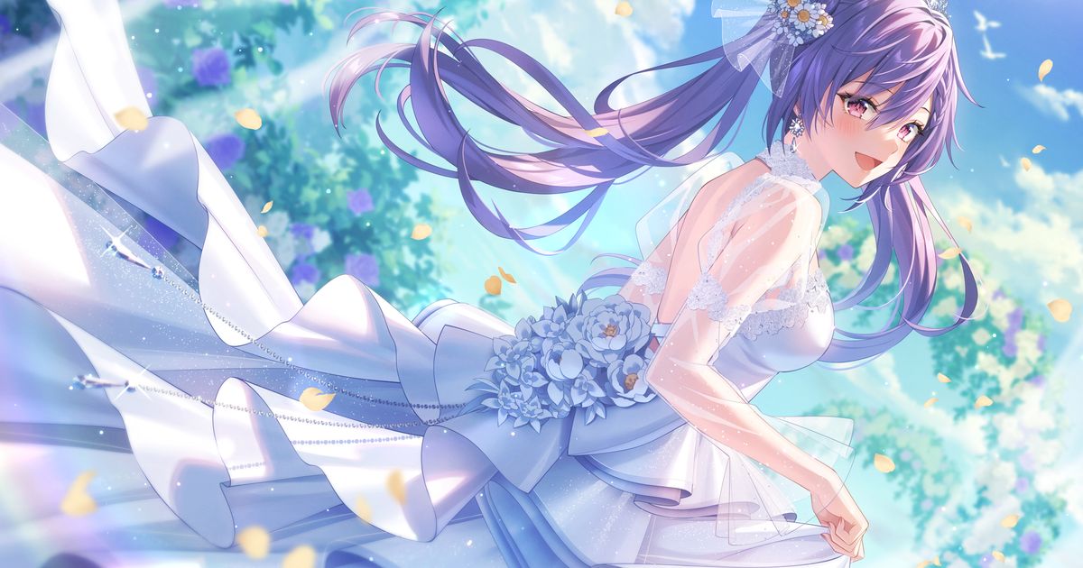 [P站插画]包裹幸福的瞬间♡ - 婚纱插画特辑 --二次元COS分享次元吧