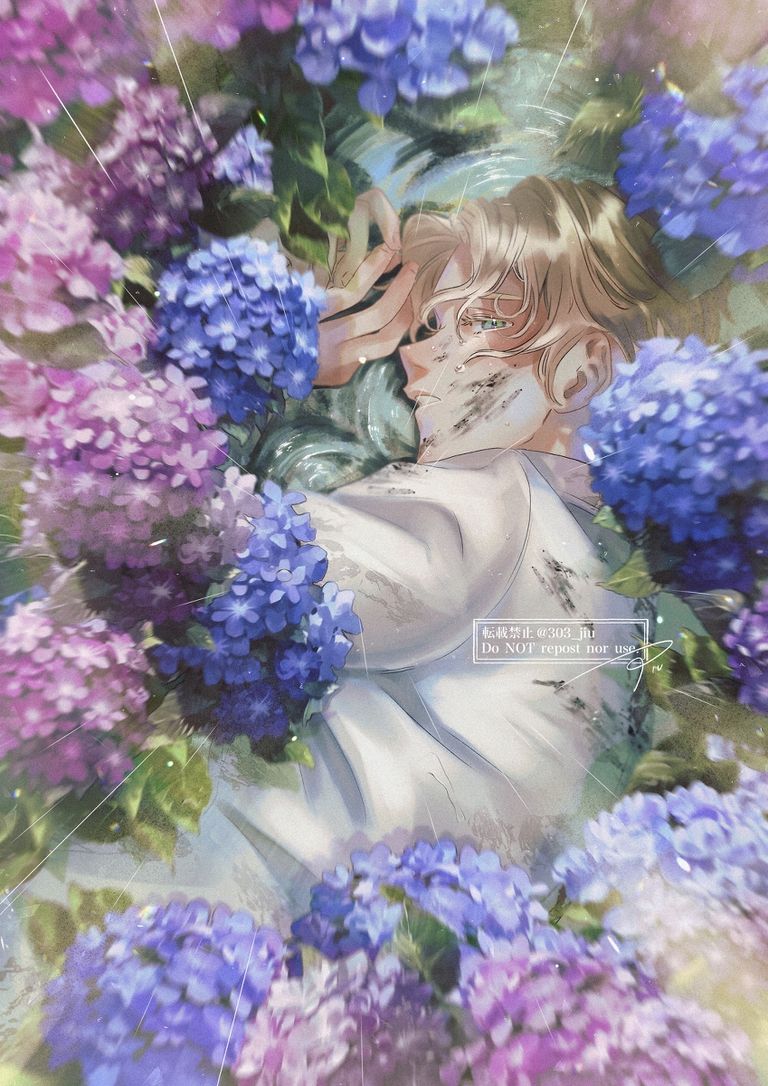 图片[2]-二次元COS分享[P站插画]为雨景增色 – 绣球花插画特辑 –-二次元COS分享次元吧