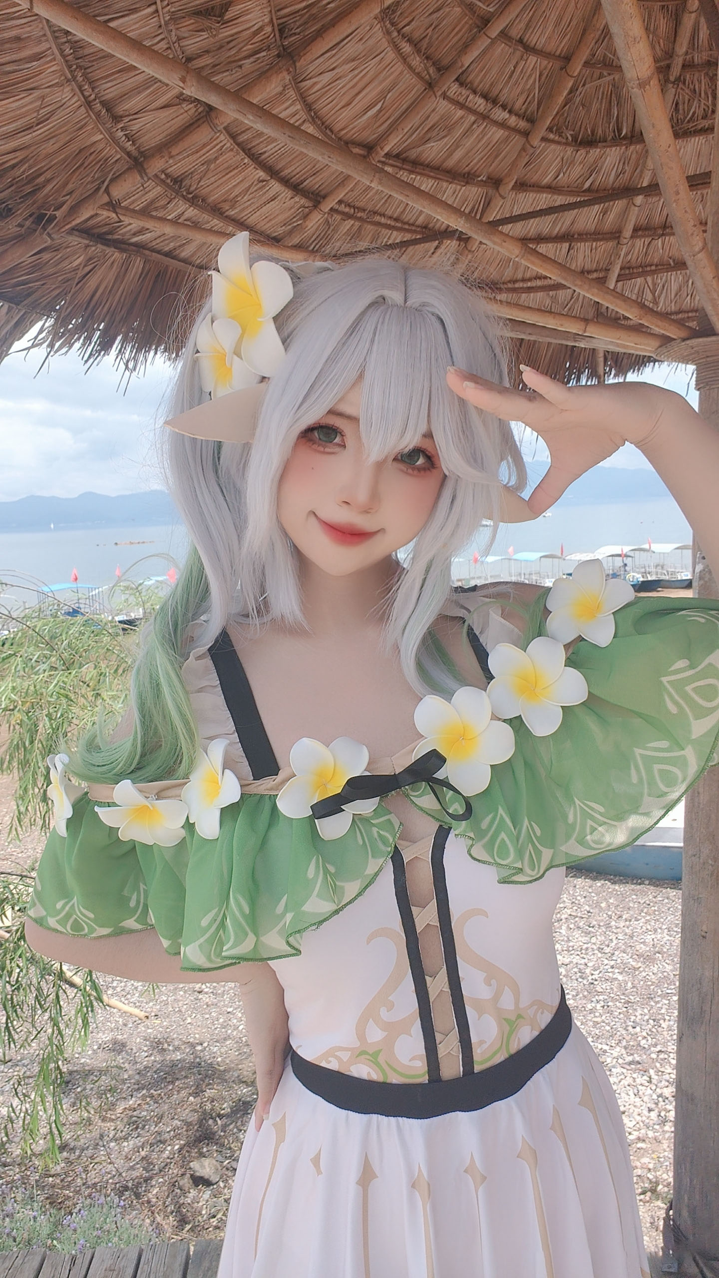 图片[1]-二次元COS分享[COSplay]原神 小草神泳装~-二次元COS分享次元吧