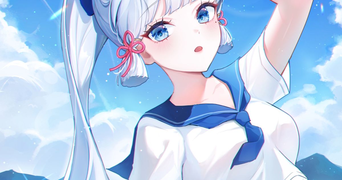 [P站插画]耀眼的清凉感 - 夏季校服女子插画特辑 --二次元COS分享次元吧