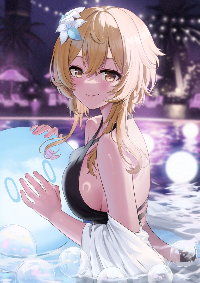 图片[2]-二次元COS分享[P站插画]绝对上镜♡ – 夜间泳池插画特辑 –-二次元COS分享次元吧