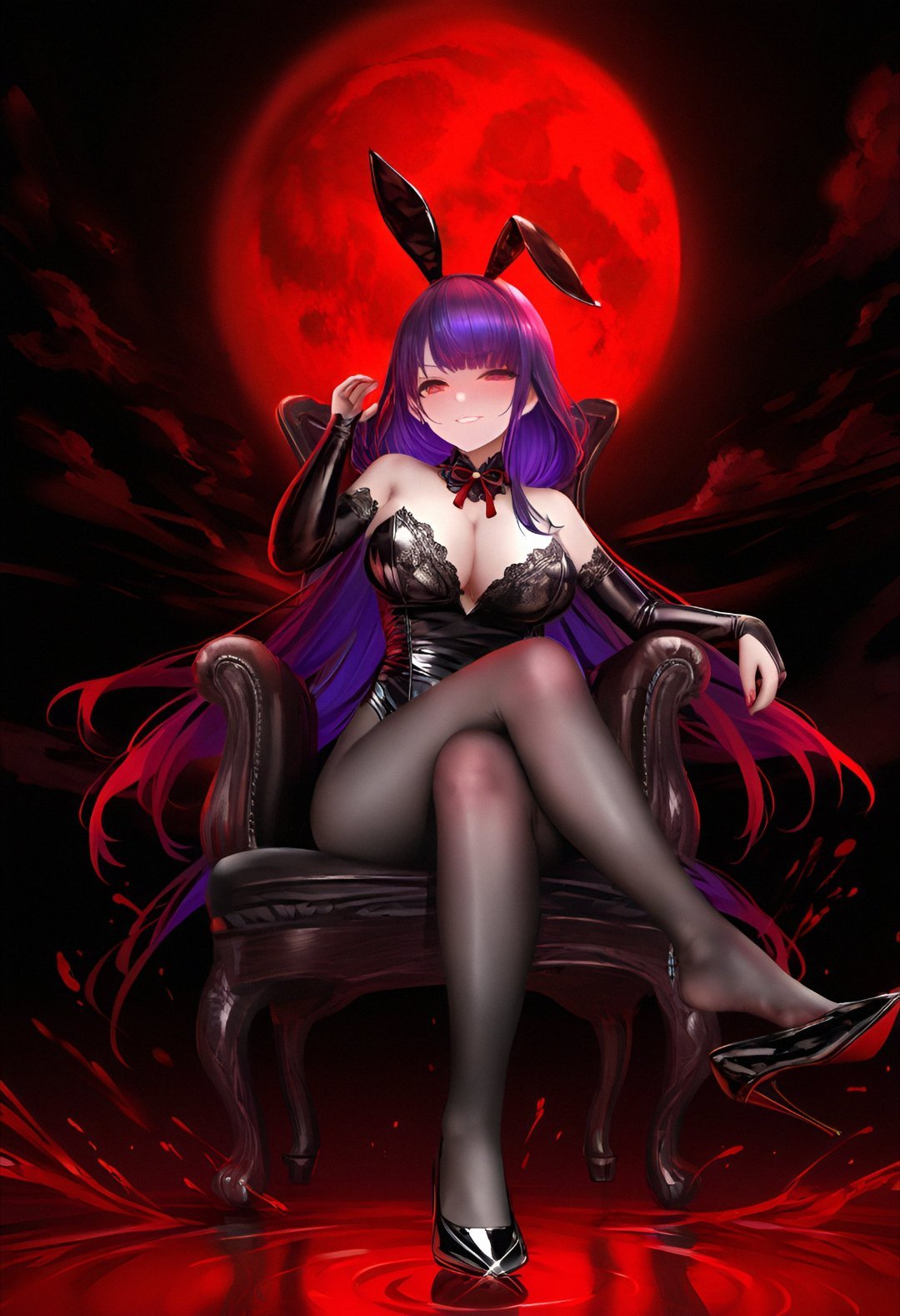 原神 黑丝兔女郎雷电将军-二次元COS分享次元吧