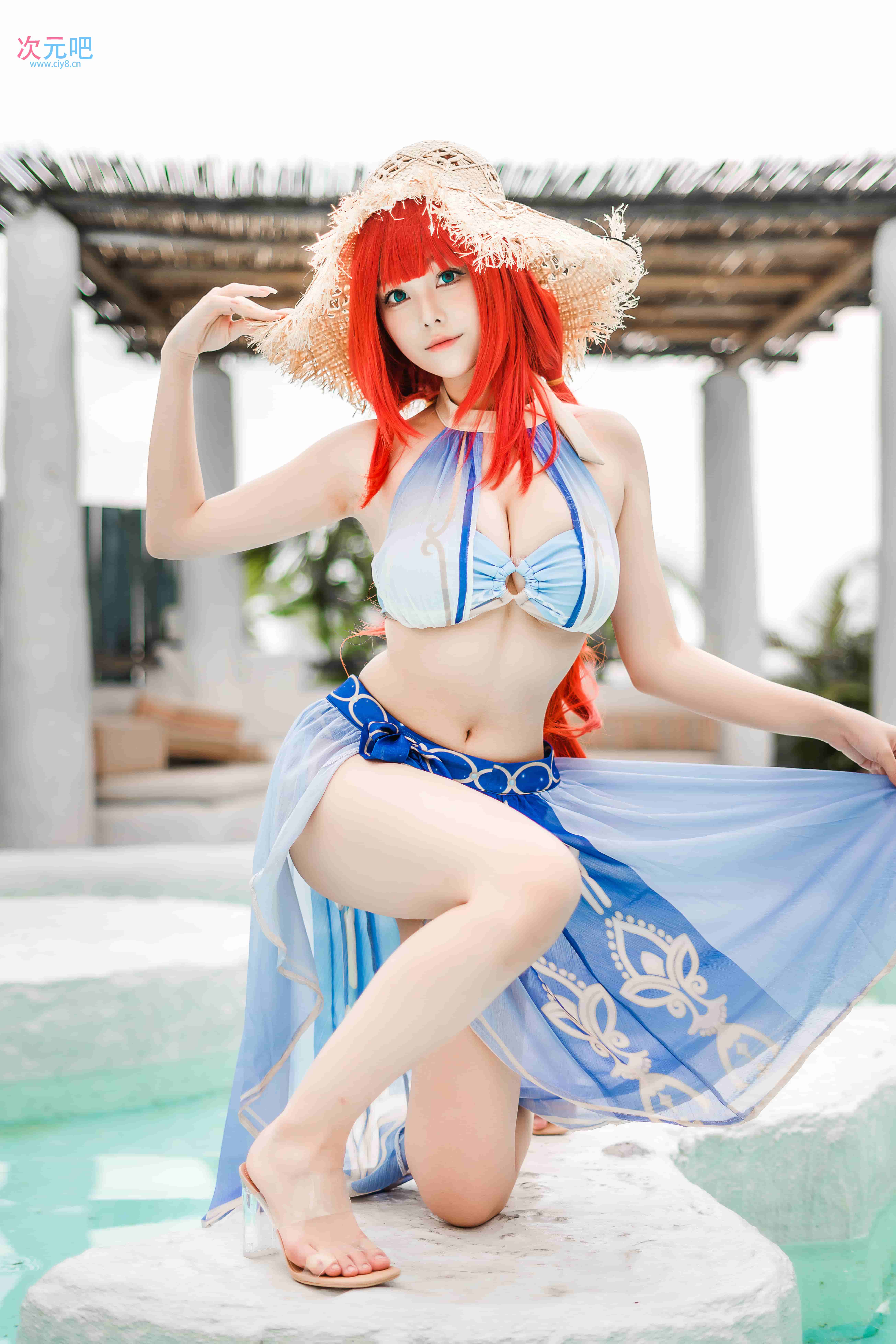 图片[1]-二次元COS分享蜜汁猫裘 – 原神 妮露泳装-二次元COS分享次元吧
