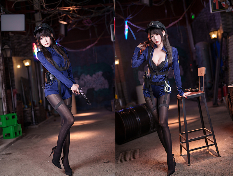 香草喵露露 - 女警图-二次元COS分享次元吧