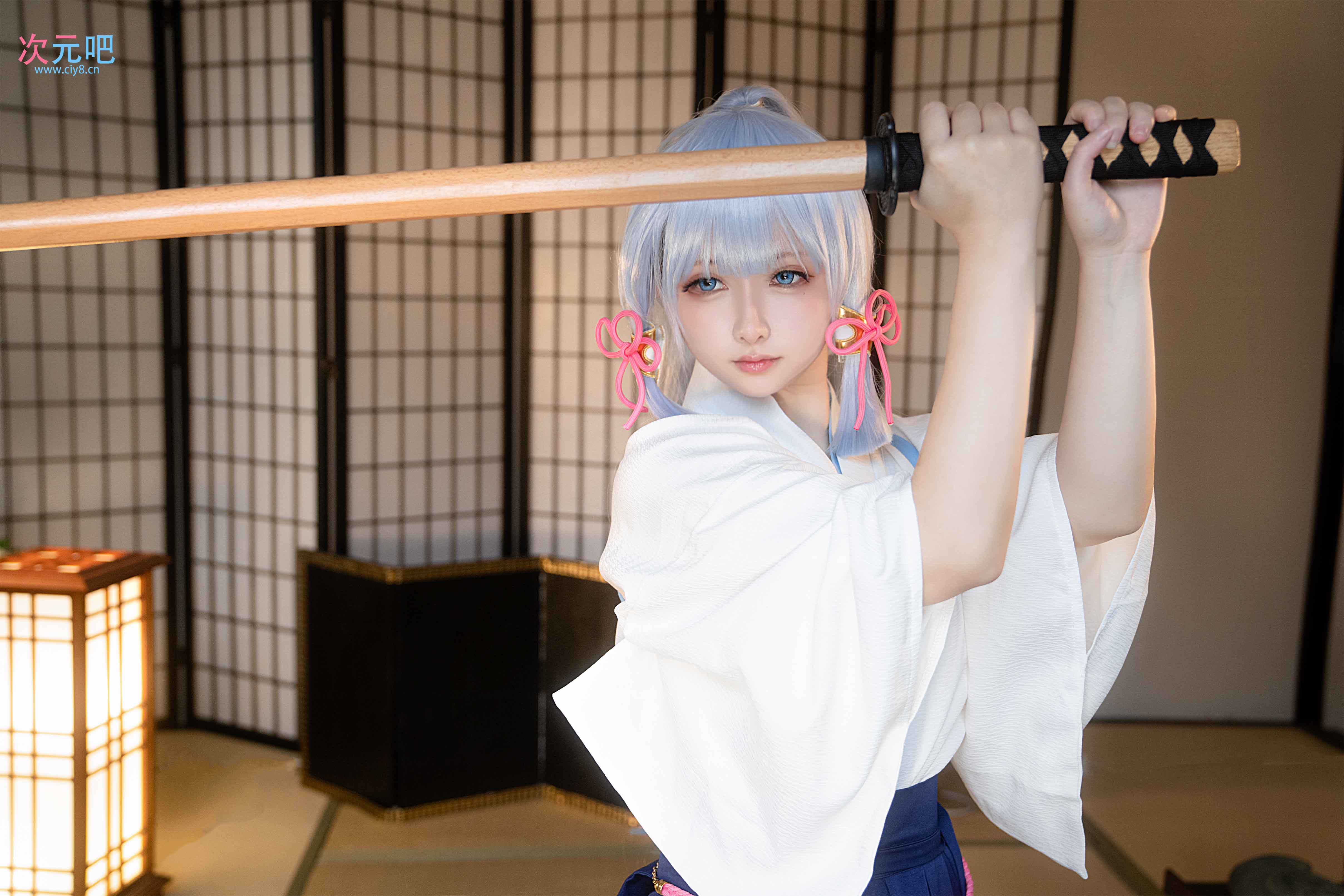 樱梨梨Eriri - 绫华剑道服-二次元COS分享次元吧