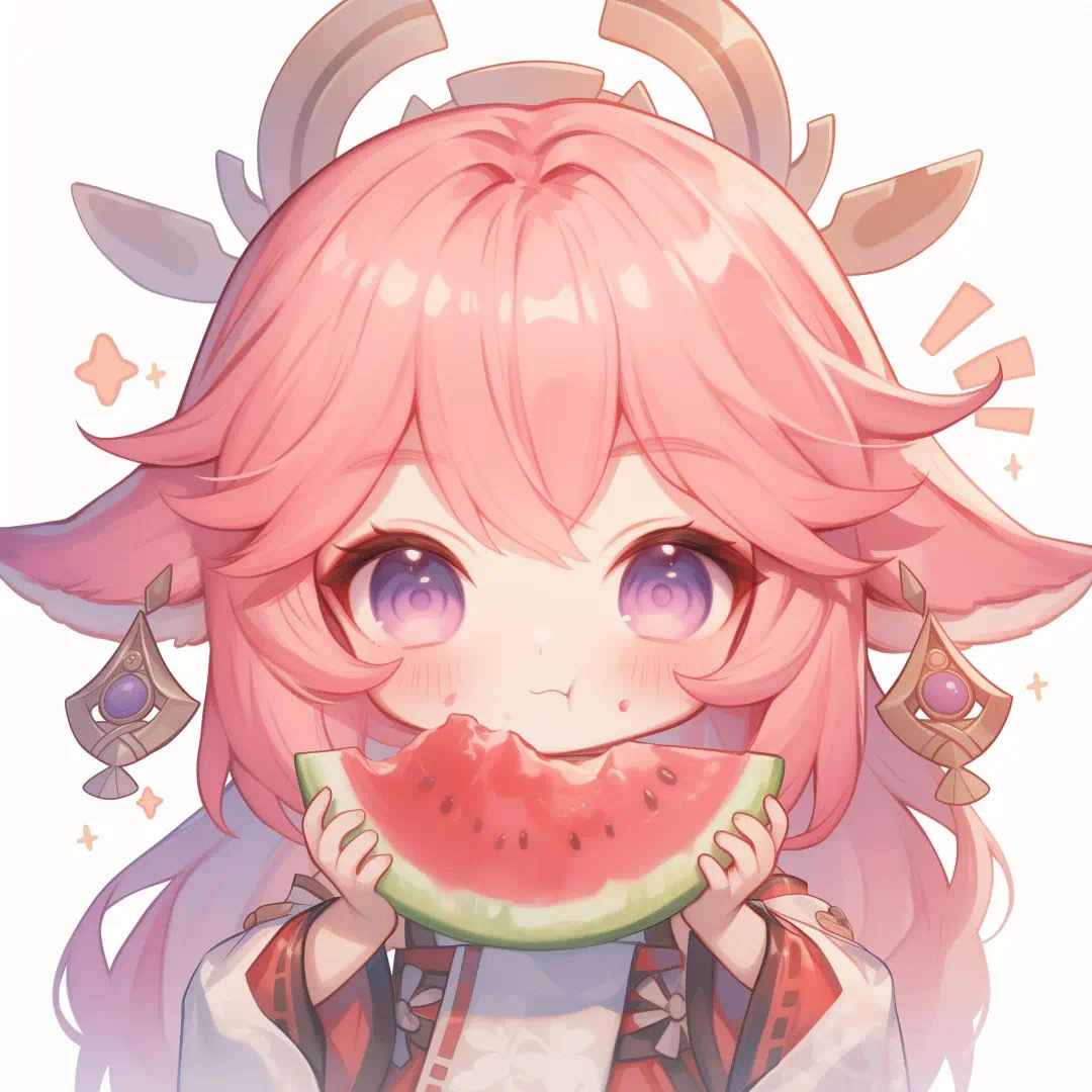 图片[8]-二次元COS分享夏日炎炎，原神Q版角色萌态可掬，手持清凉西瓜大快朵颐-二次元COS分享次元吧