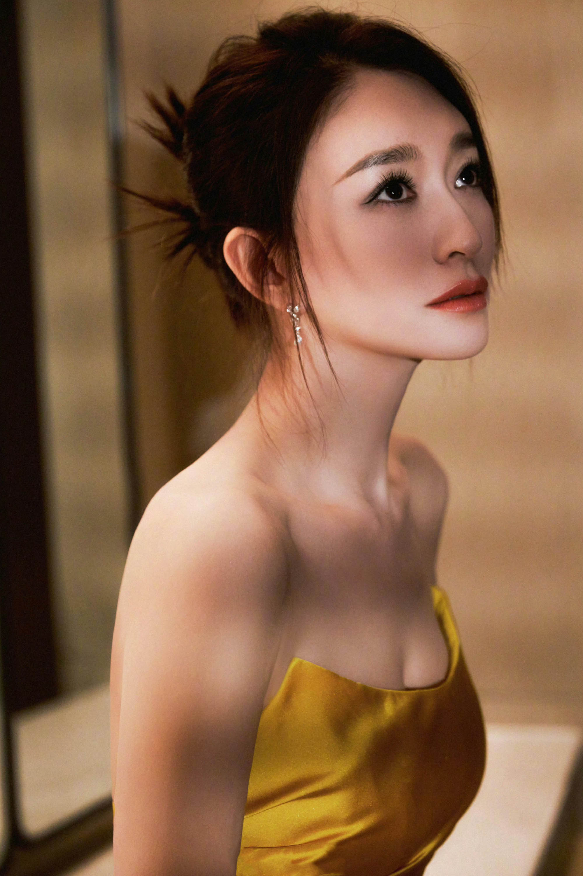 图片[9]-二次元COS分享[明星写真]李小冉身着金色抹胸裙的形象，无疑展现了她优雅自信、性感火辣的一面。-二次元COS分享次元吧