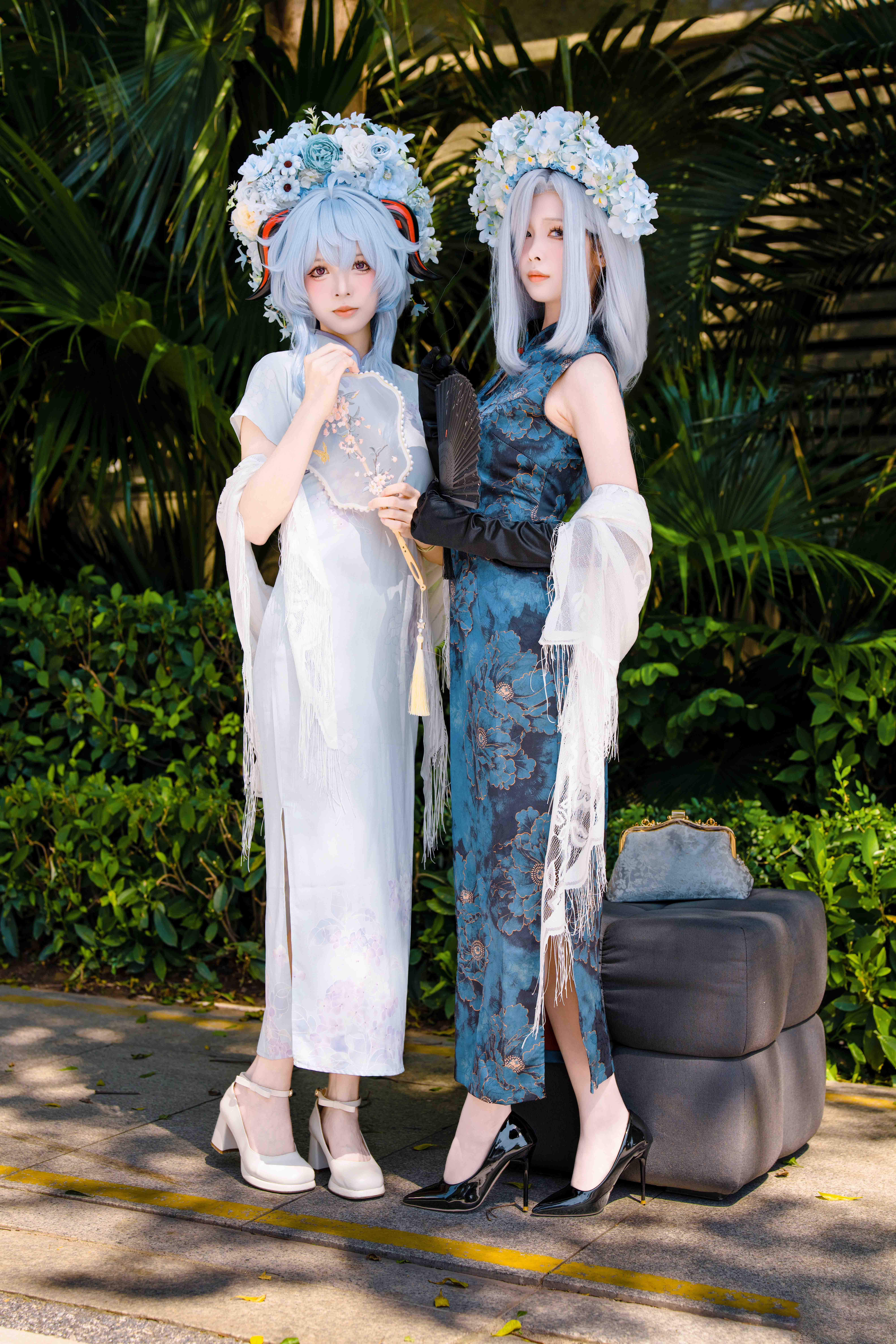 图片[2]-二次元COS分享[COSplay]一对簪花旗袍姐妹-二次元COS分享次元吧