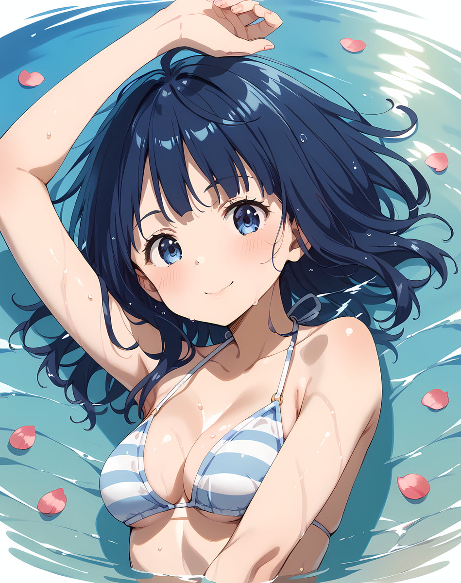 图片[1]-二次元COS分享败犬女主太多了！八奈见杏菜 蓝白条纹 泳衣-二次元COS分享次元吧