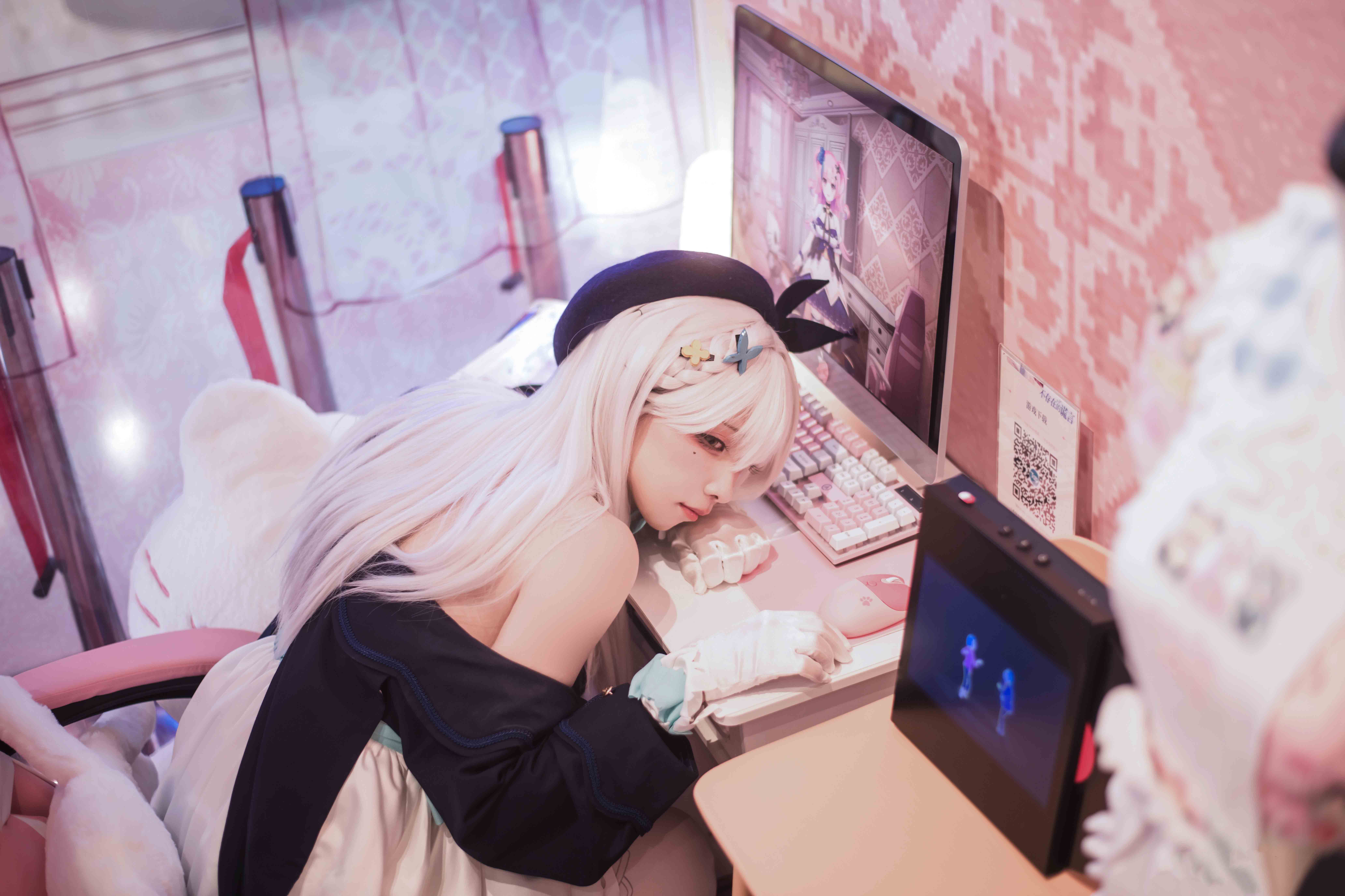 图片[2]-二次元COS分享[COSplay]去了恋爱绮谭联动咖啡厅~这下真的和半夏去约会了！-二次元COS分享次元吧