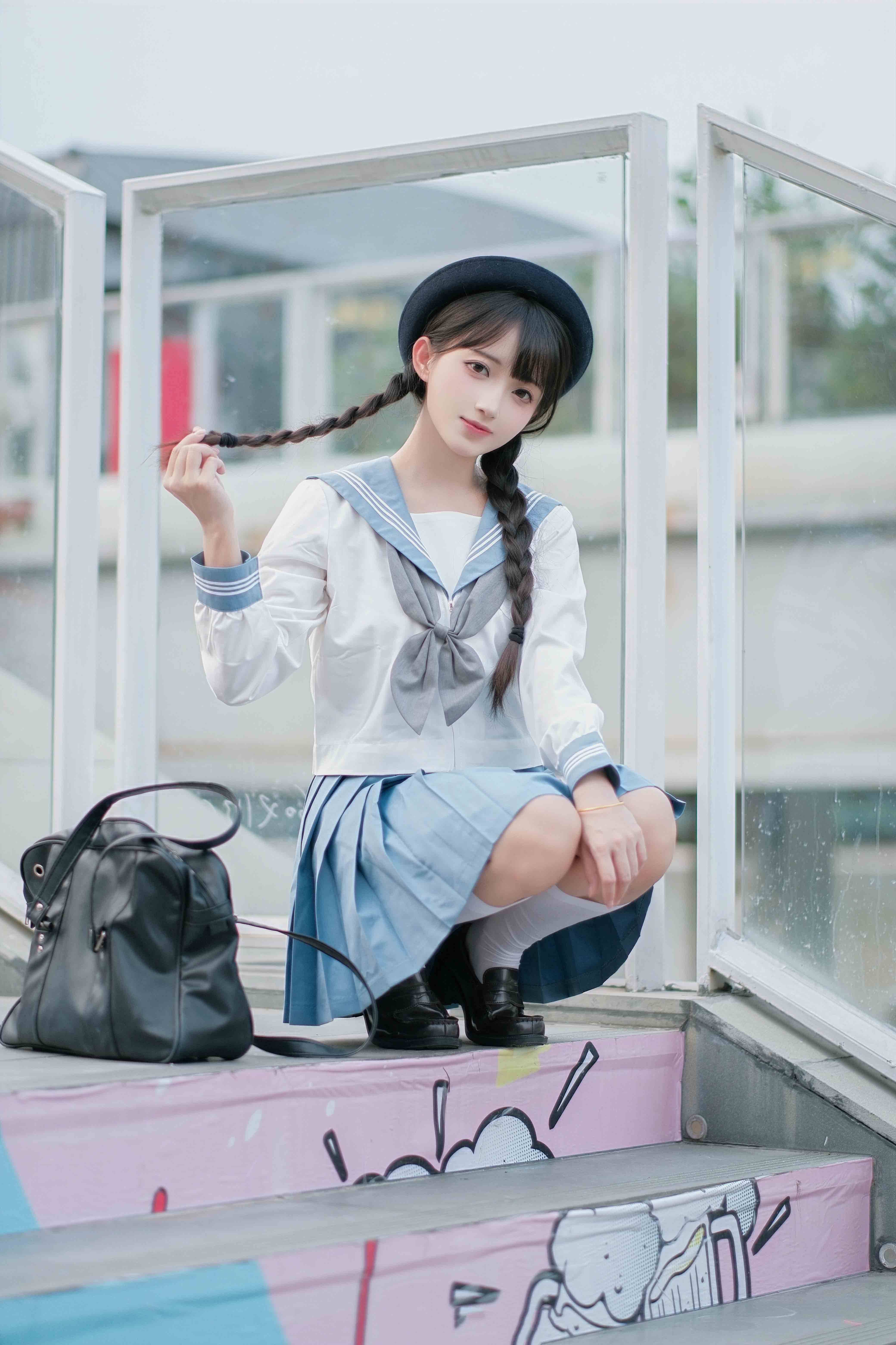 图片[1]-二次元COS分享[JK]靠近我，生活绽放晴天色彩-二次元COS分享次元吧