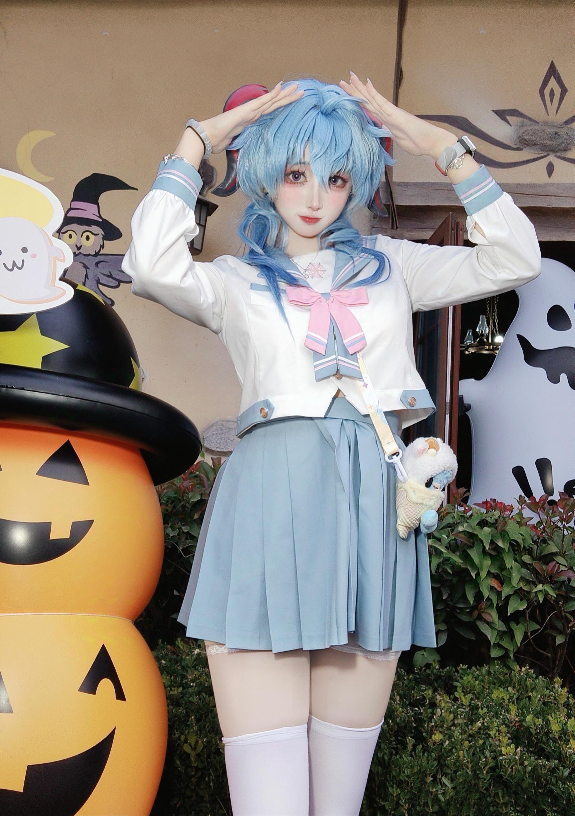 图片[2]-二次元COS分享[COSplay]原神 甘雨 JK-二次元COS分享次元吧