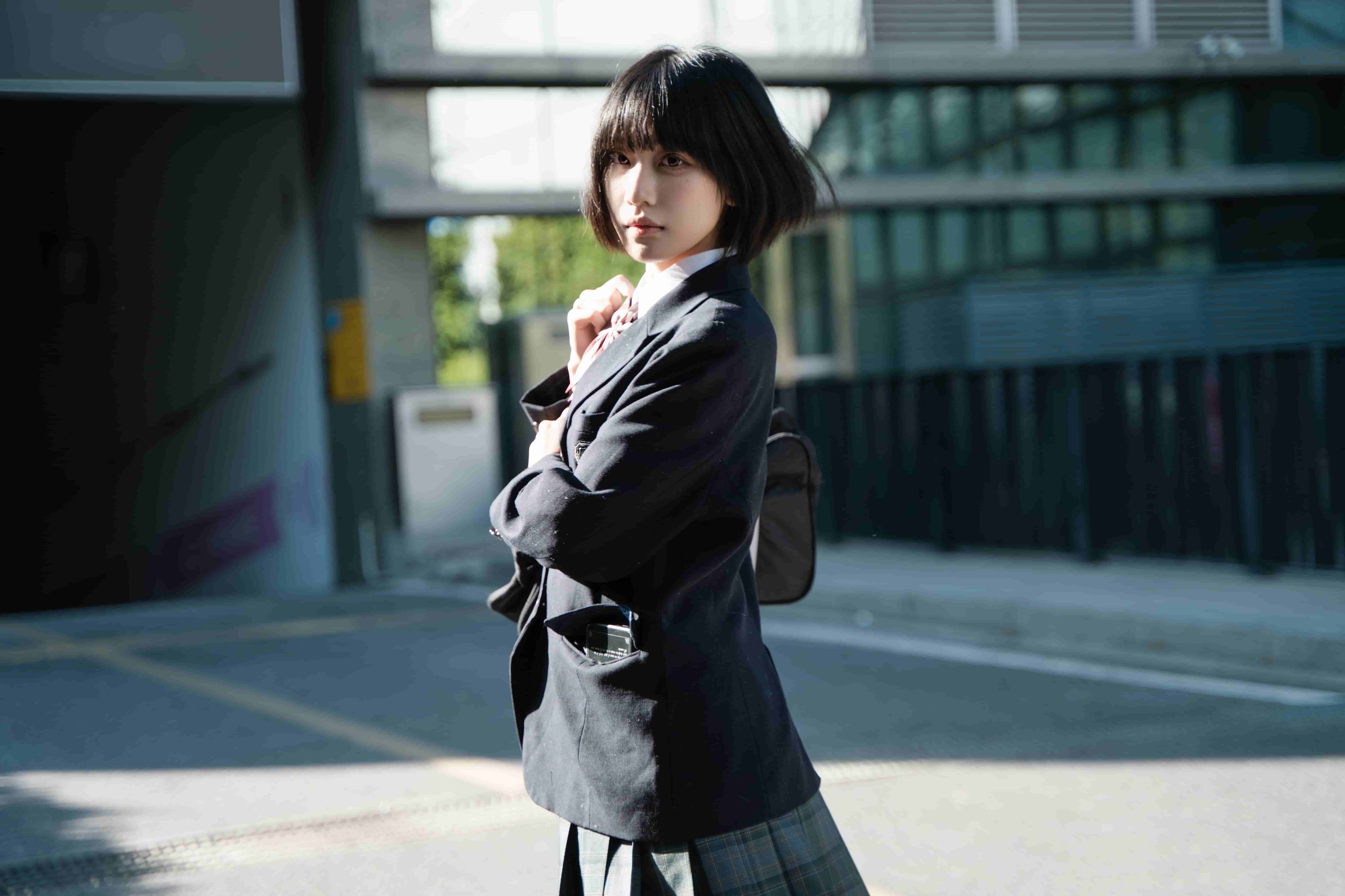 图片[10]-二次元COS分享[JK]阳光少女-校服倩影静候于K5楼下停车场-二次元COS分享次元吧