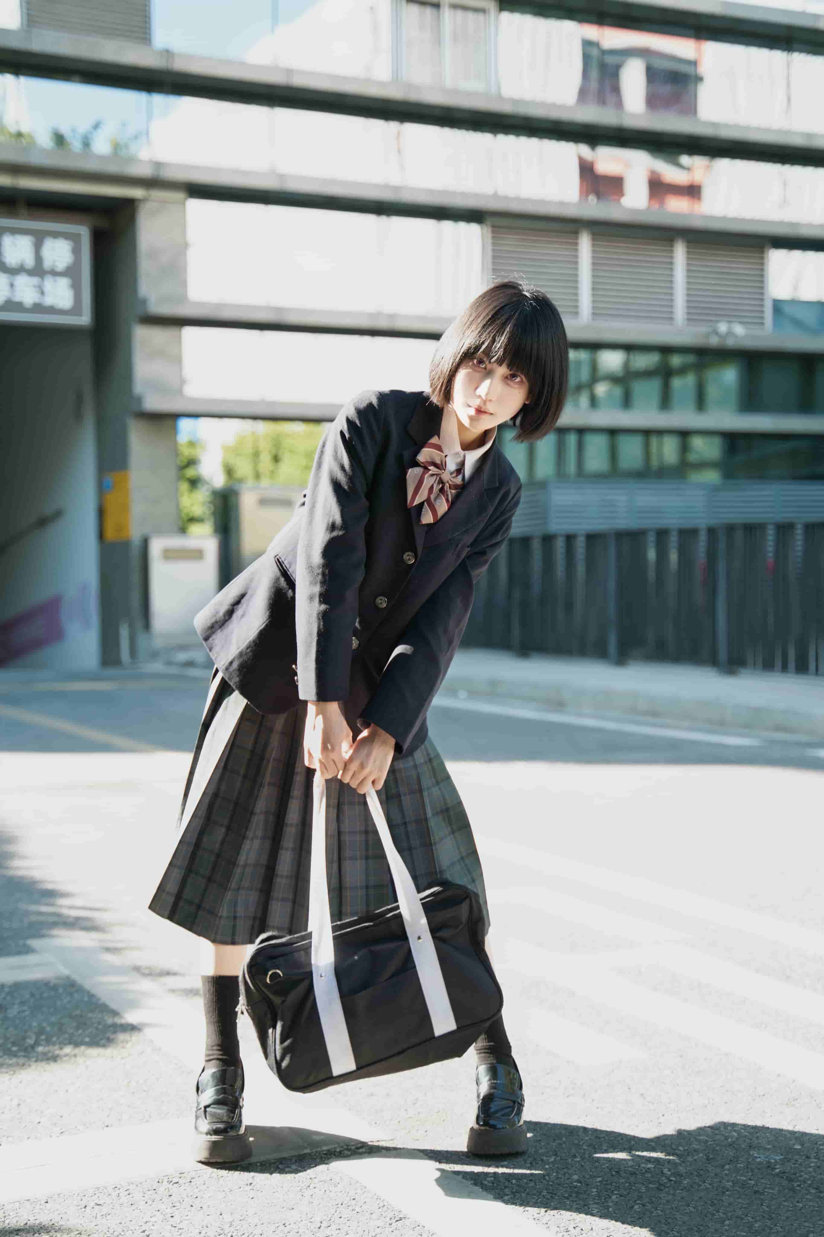 图片[18]-二次元COS分享[JK]阳光少女-校服倩影静候于K5楼下停车场-二次元COS分享次元吧