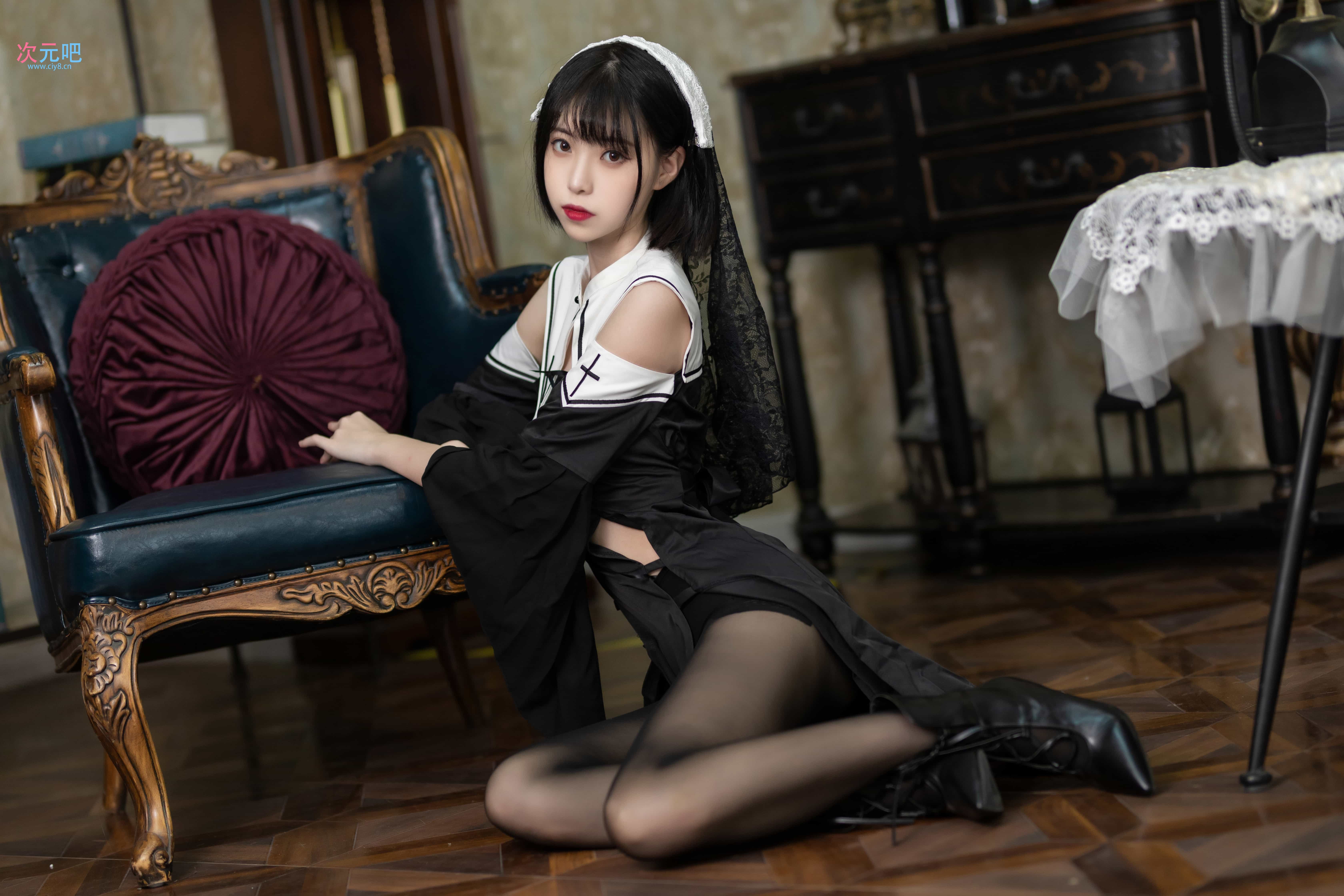 许岚LAN - 暗黑修女-二次元COS分享次元吧