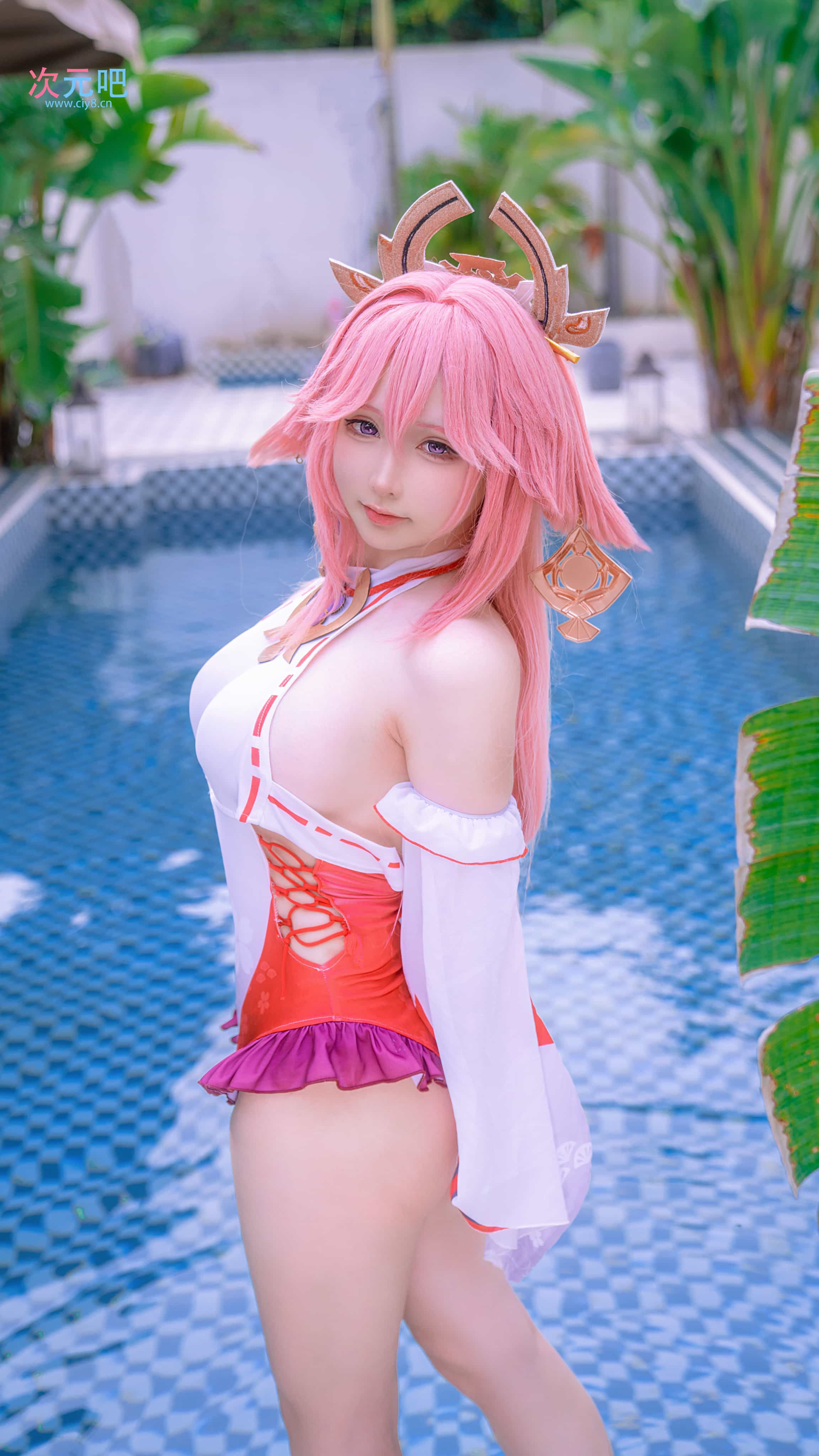 图片[4]-二次元COS分享樱梨梨 – 八重神子泳装-二次元COS分享次元吧