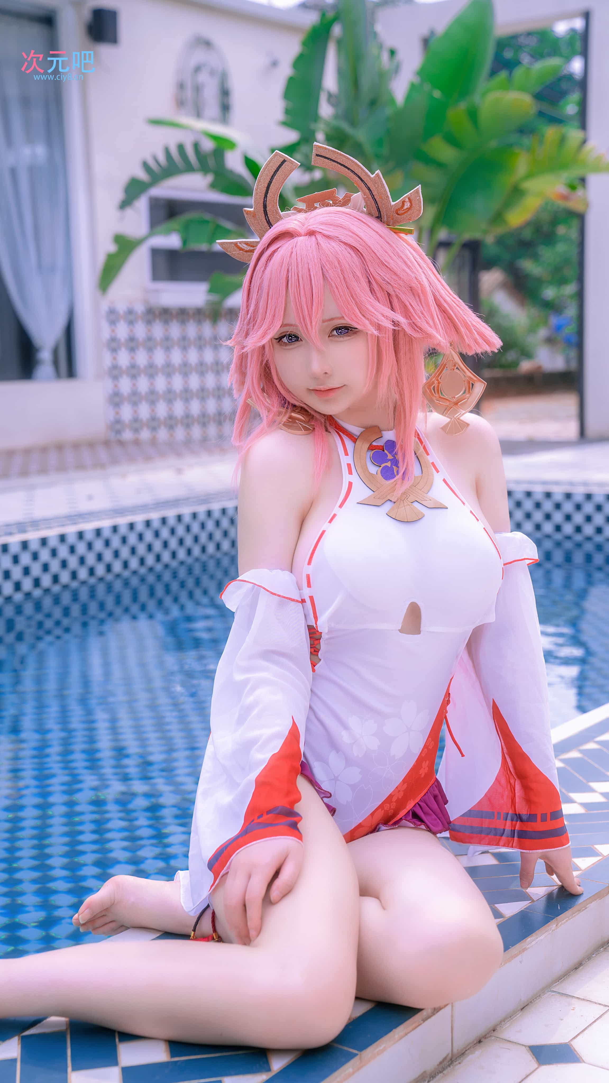 图片[2]-二次元COS分享樱梨梨 – 八重神子泳装-二次元COS分享次元吧
