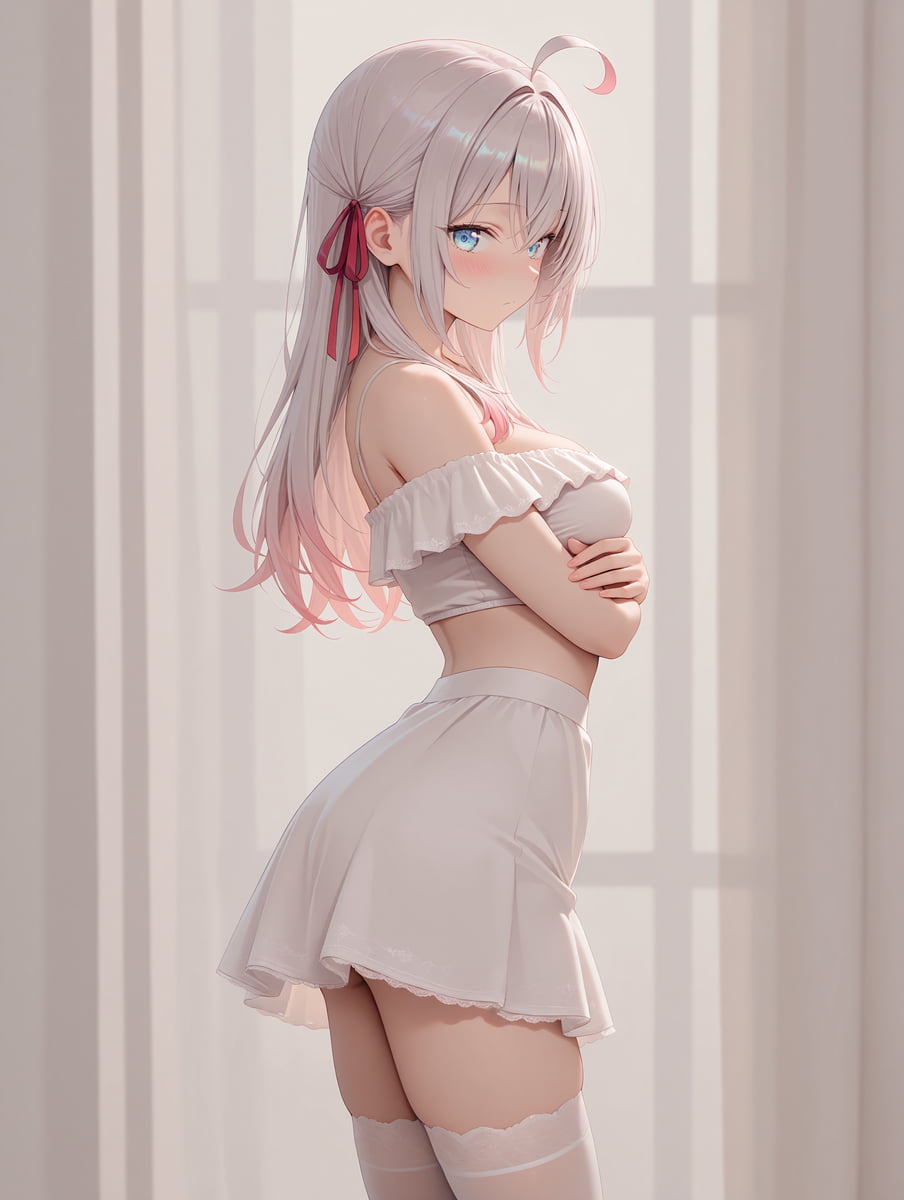 图片[4]-二次元COS分享艾莉同学白色吊带裙-二次元COS分享次元吧