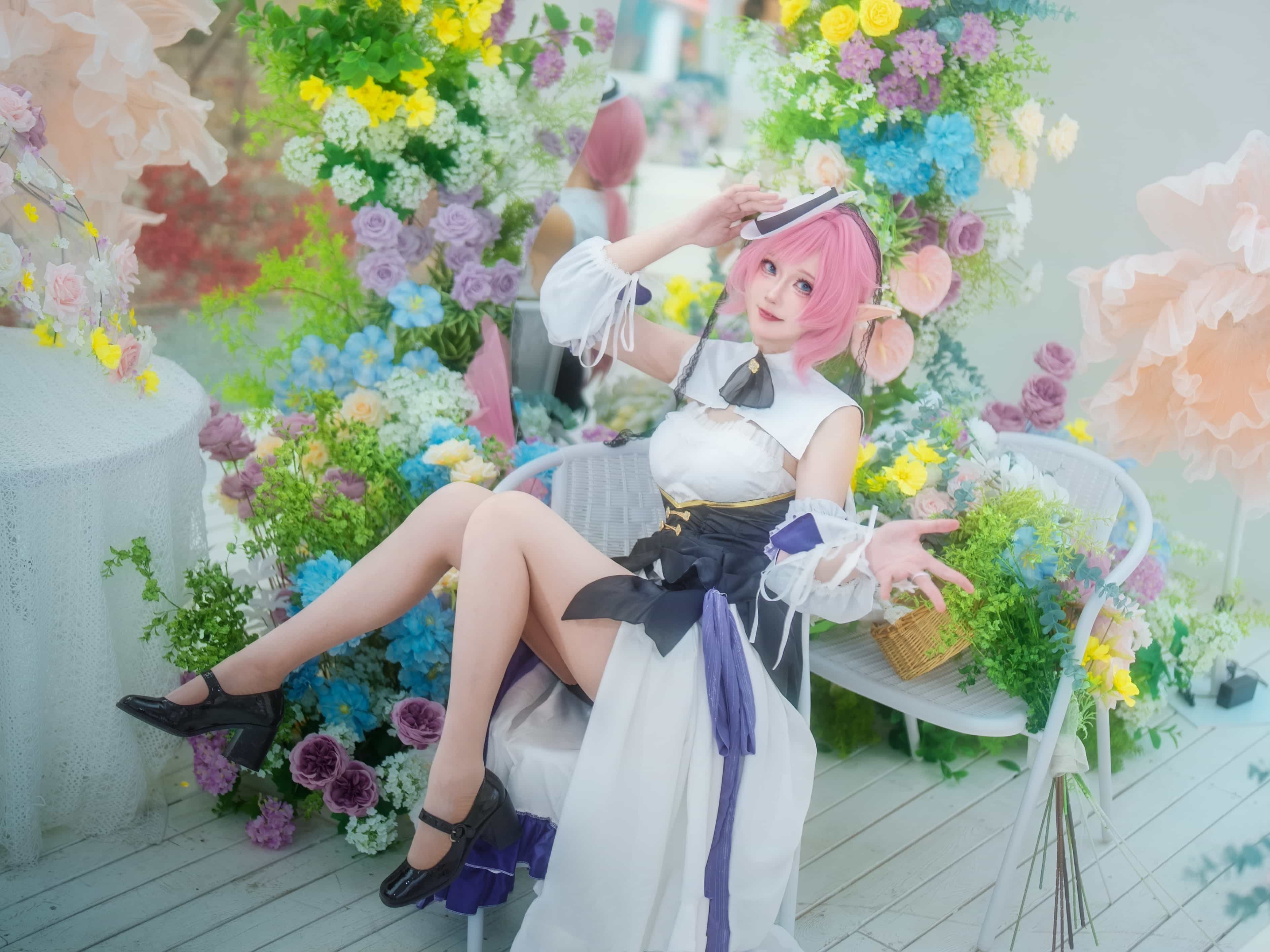 [COSplay]春日花园里的粉色妖精小姐♪-二次元COS分享次元吧