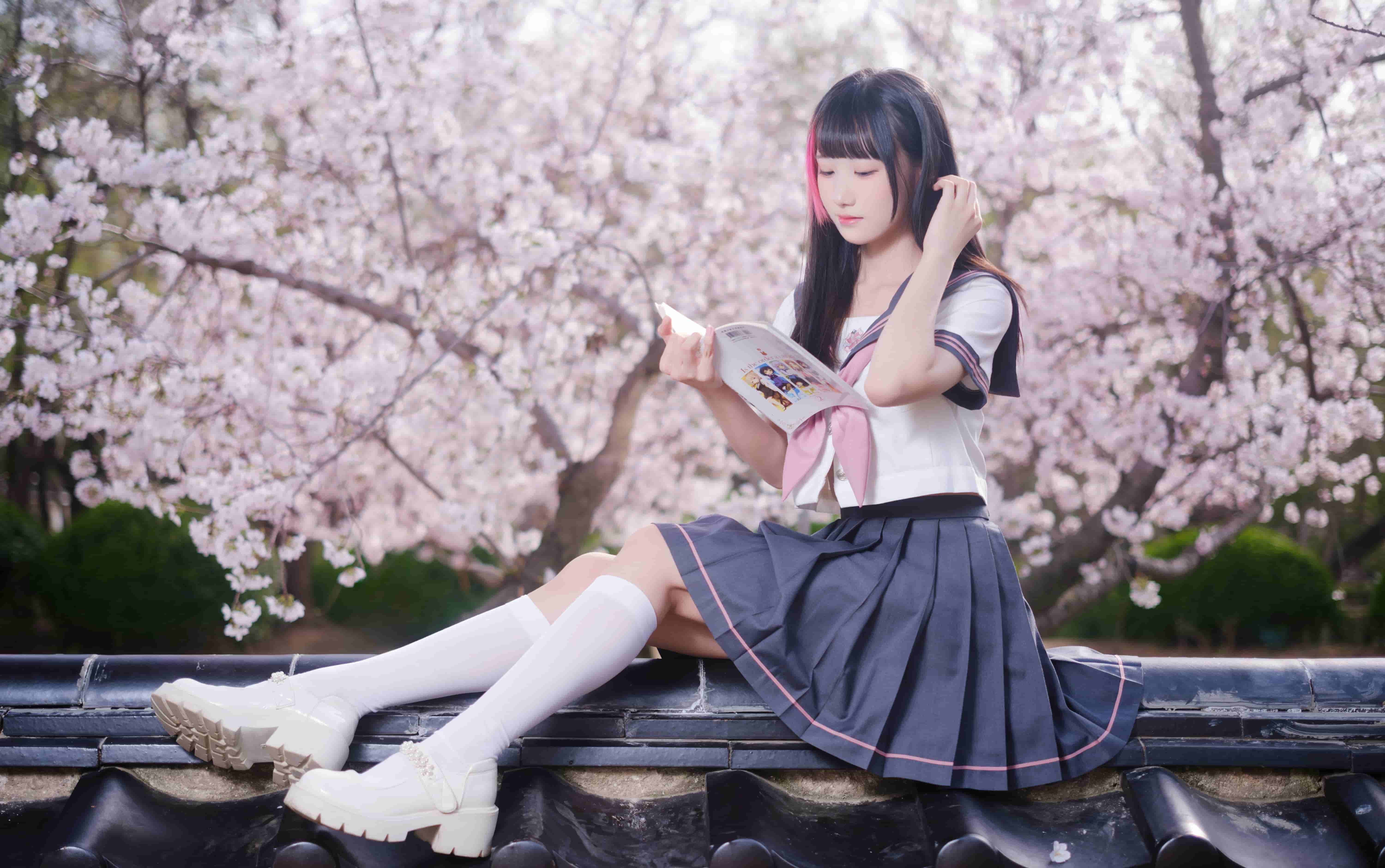 图片[6]-二次元COS分享[JK]自你踏入我的春天，连樱花都黯然了颜色。-二次元COS分享次元吧