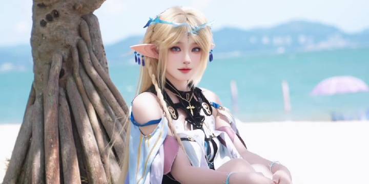 再陪我多坐一会儿，好吗～-二次元COS分享次元吧