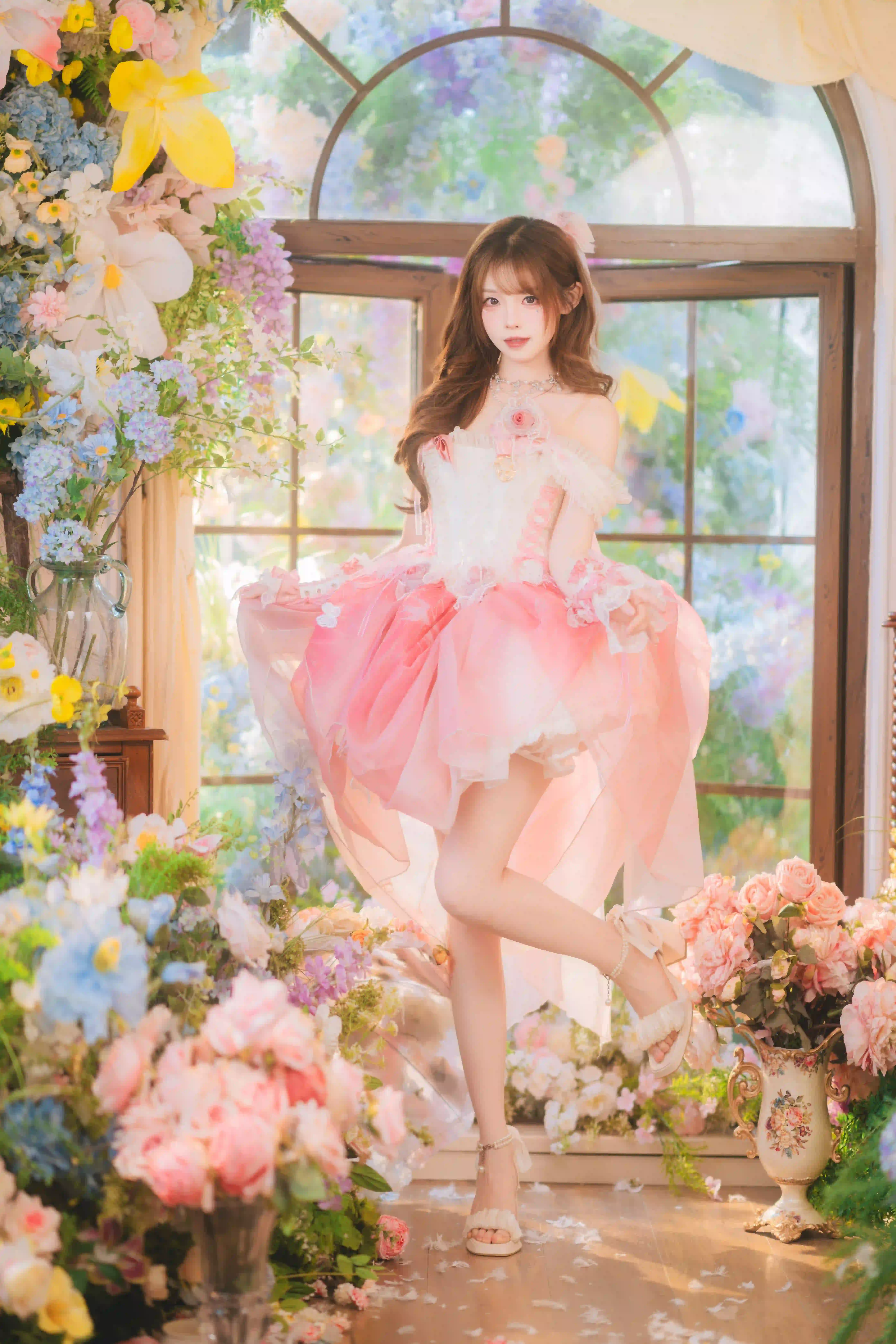 图片[5]-二次元COS分享花房绮梦-粉裙少女的下午茶时光-二次元COS分享次元吧