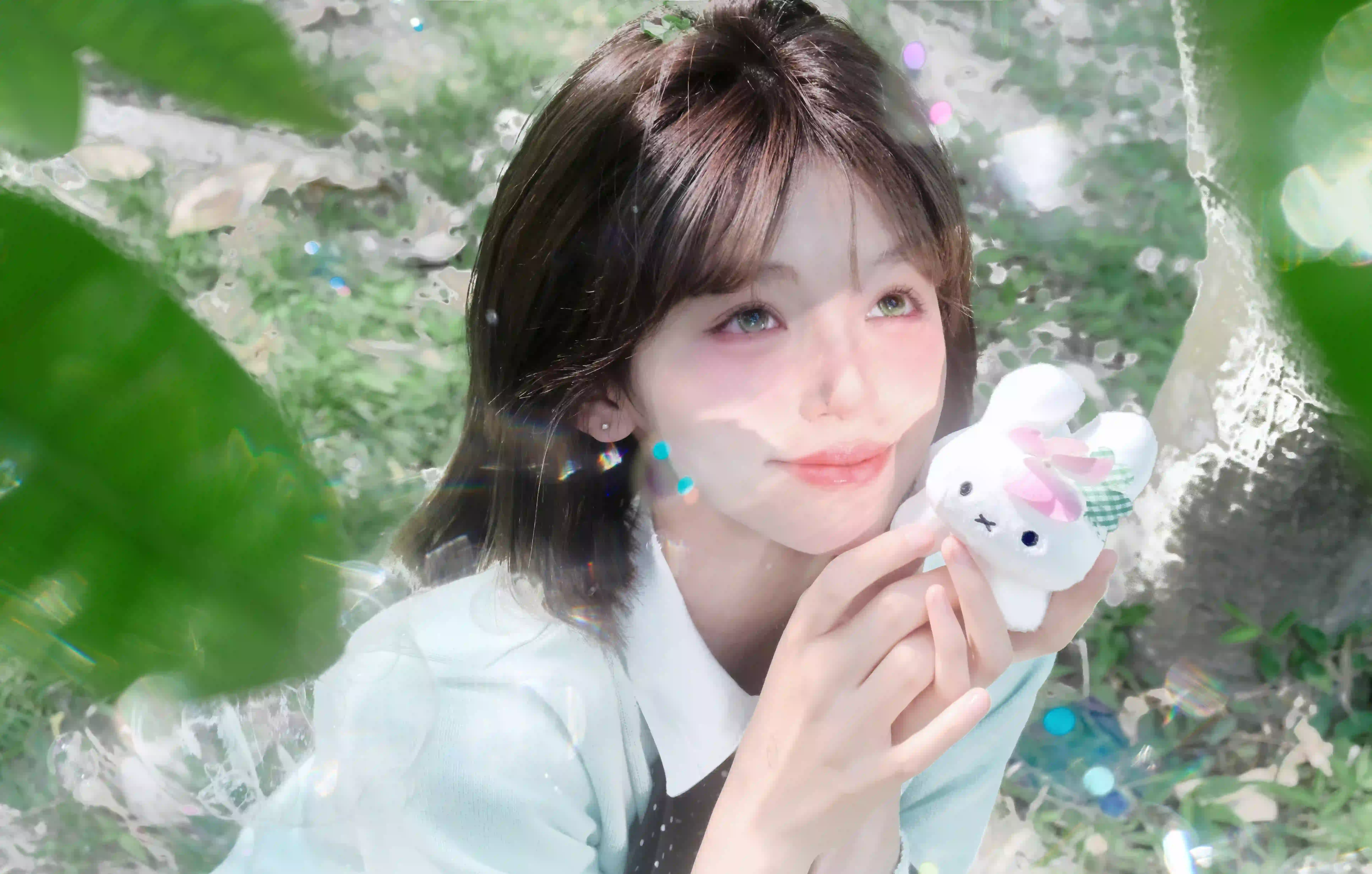 图片[2]-二次元COS分享森系光斑-少女与小兔玩偶的治愈瞬间-二次元COS分享次元吧