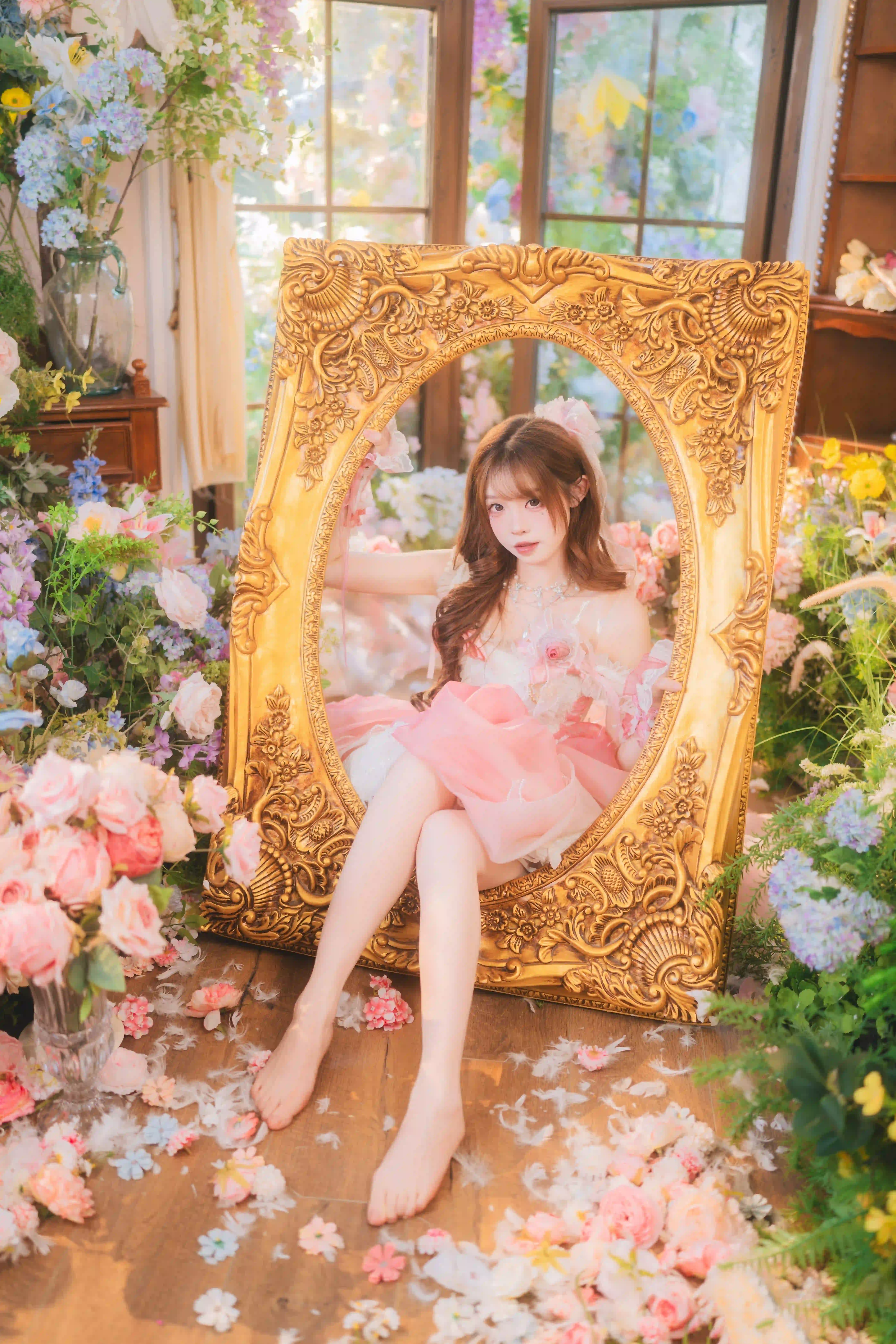 图片[3]-二次元COS分享花房绮梦-粉裙少女的下午茶时光-二次元COS分享次元吧