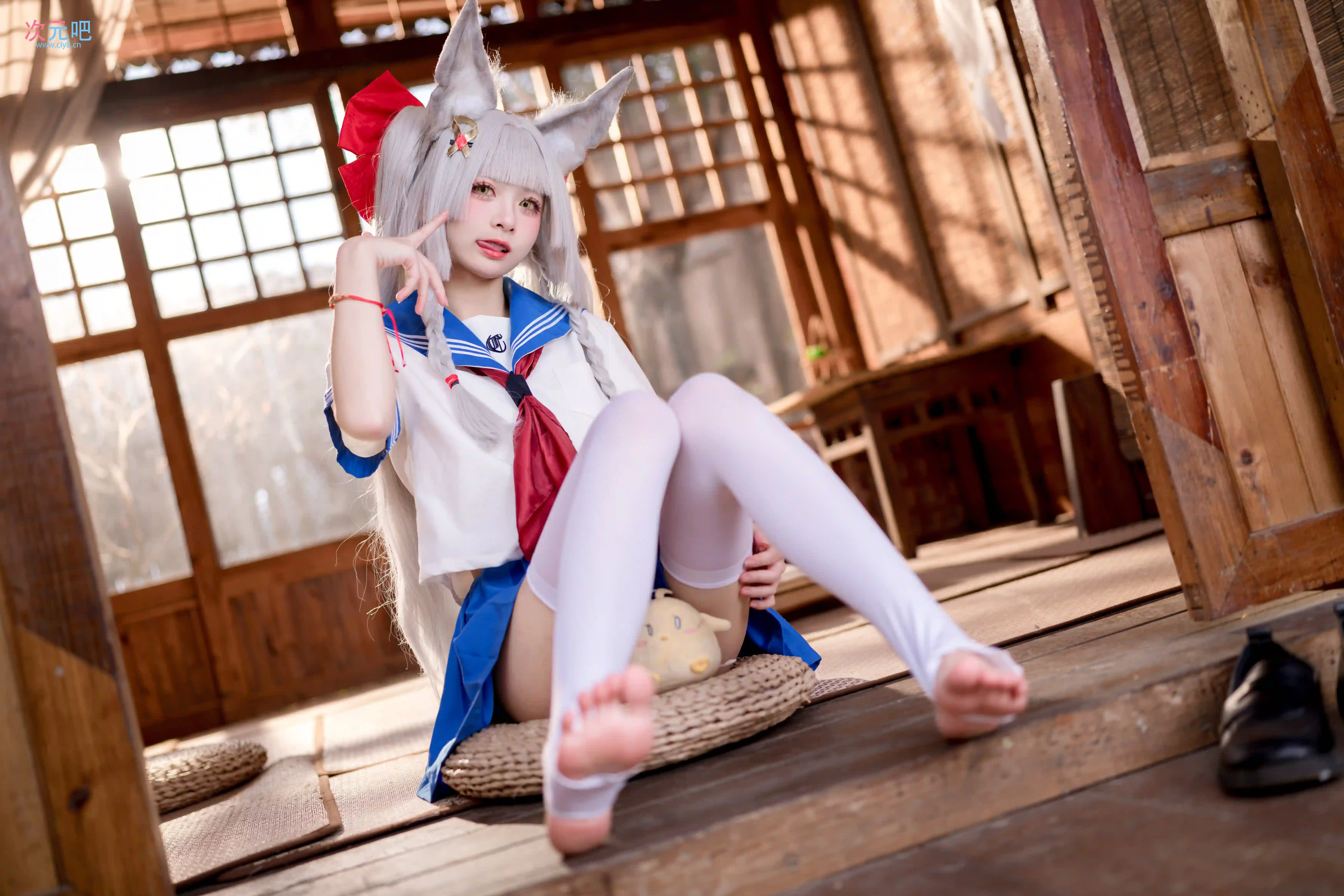 图片[1]-二次元COS分享九柒喵 – 碧蓝航线 朝凪 JK-二次元COS分享次元吧