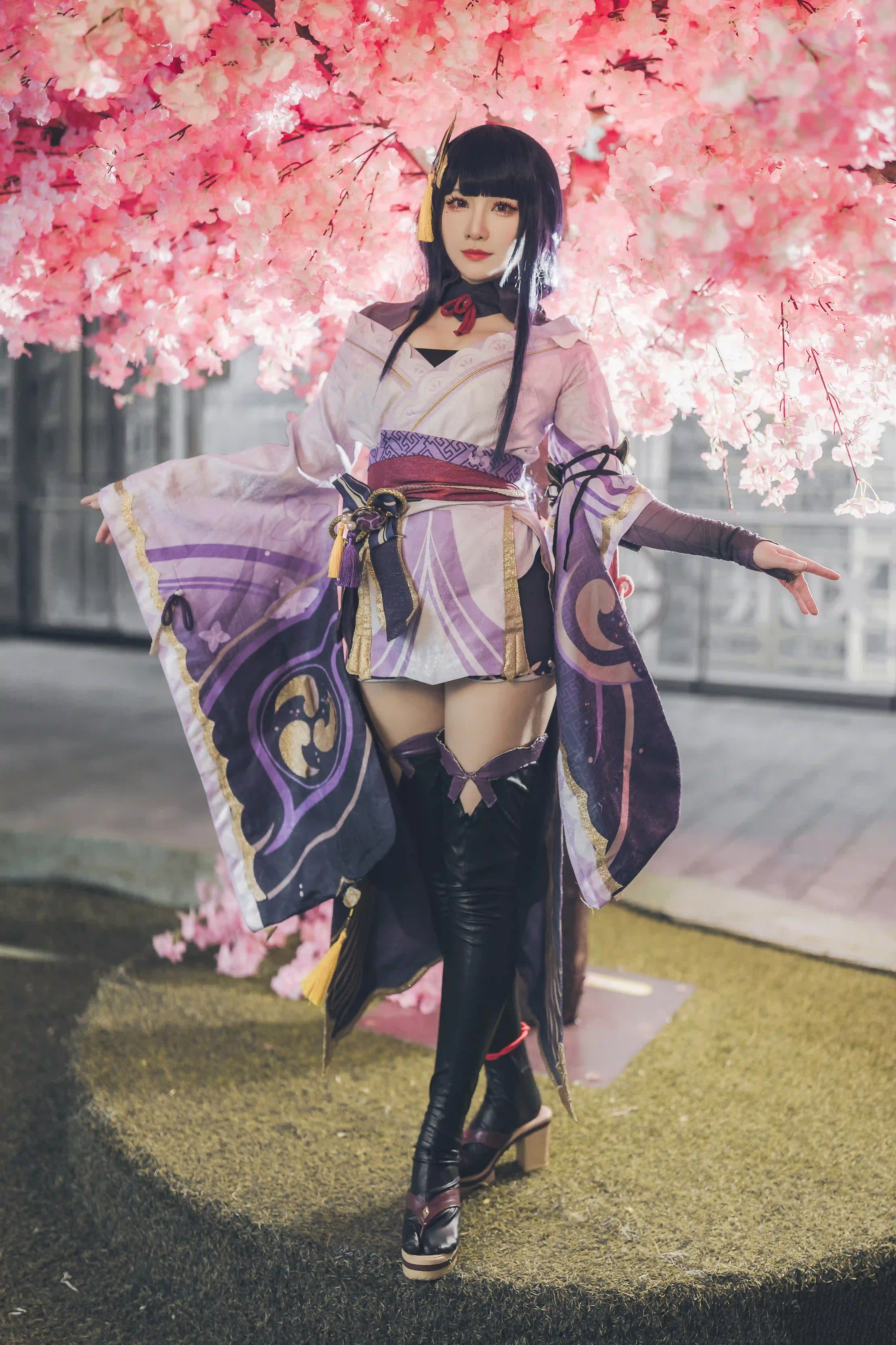 图片[1]-二次元COS分享[COSplay]原神 雷电将军 樱花树下-二次元COS分享次元吧