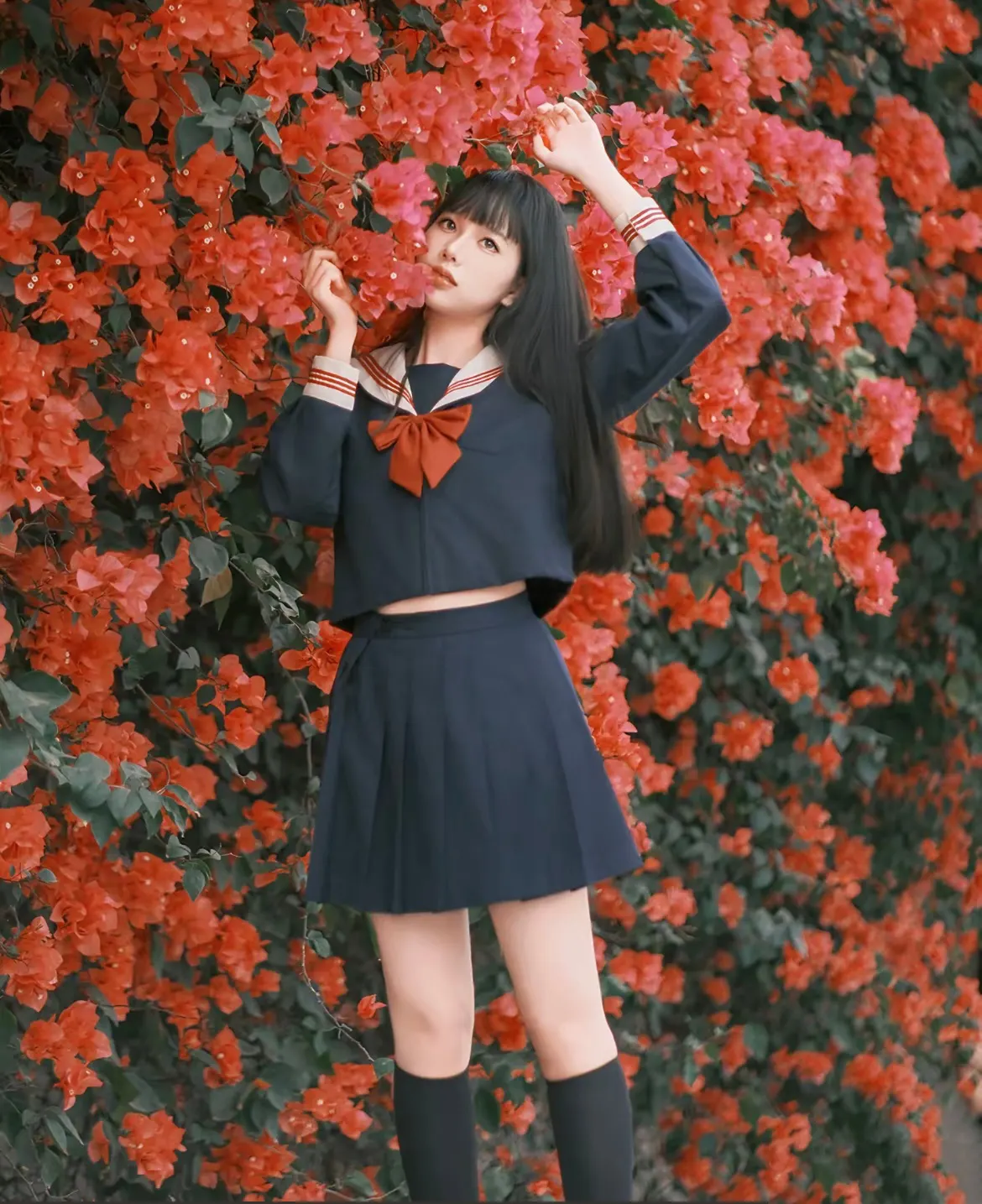 图片[3]-二次元COS分享[JK]躺在花海里的校园少女，藏着夏日心事-二次元COS分享次元吧