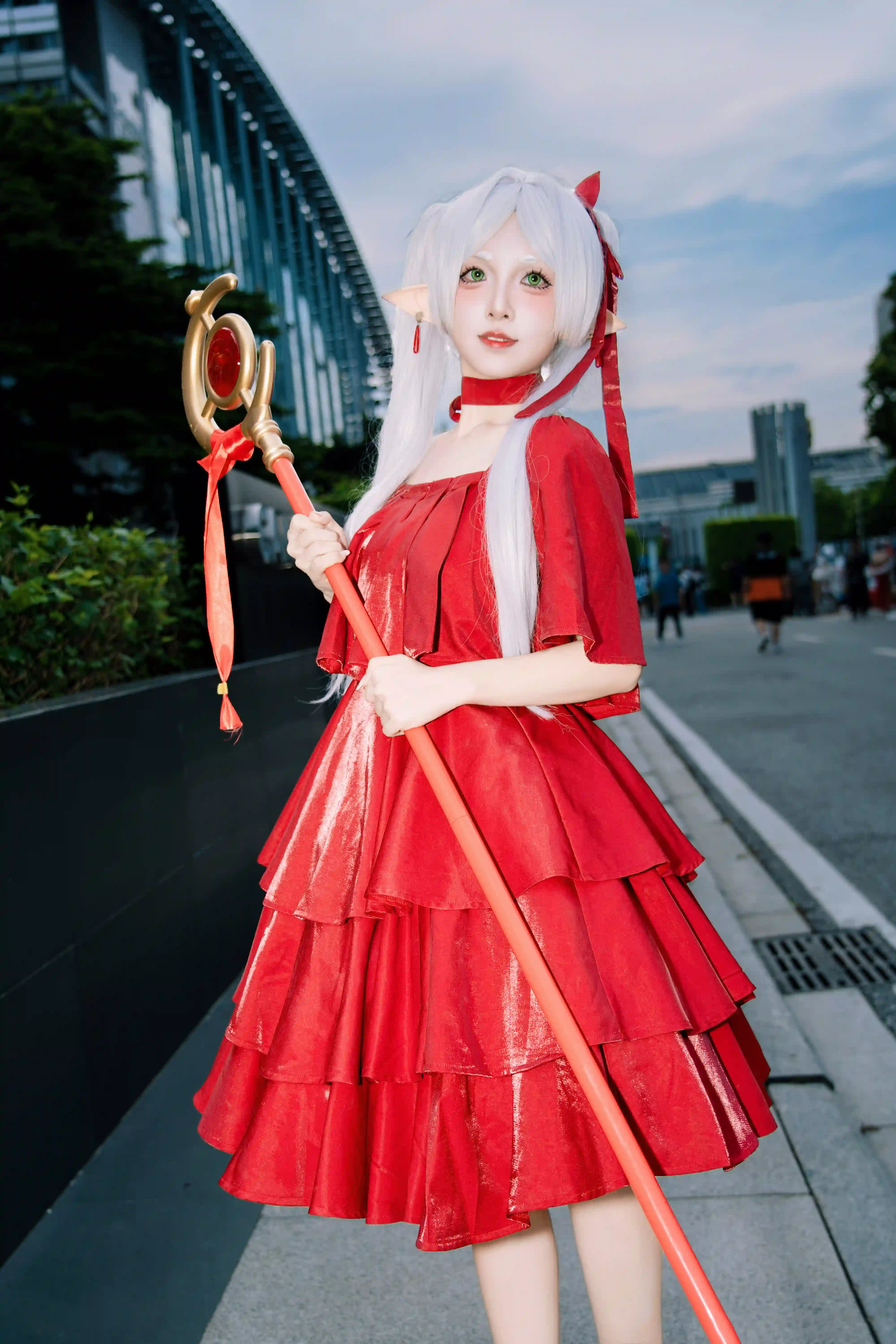 图片[6]-二次元COS分享[COSplay]葬送的芙莉莲 芙莉莲 红色礼服-二次元COS分享次元吧