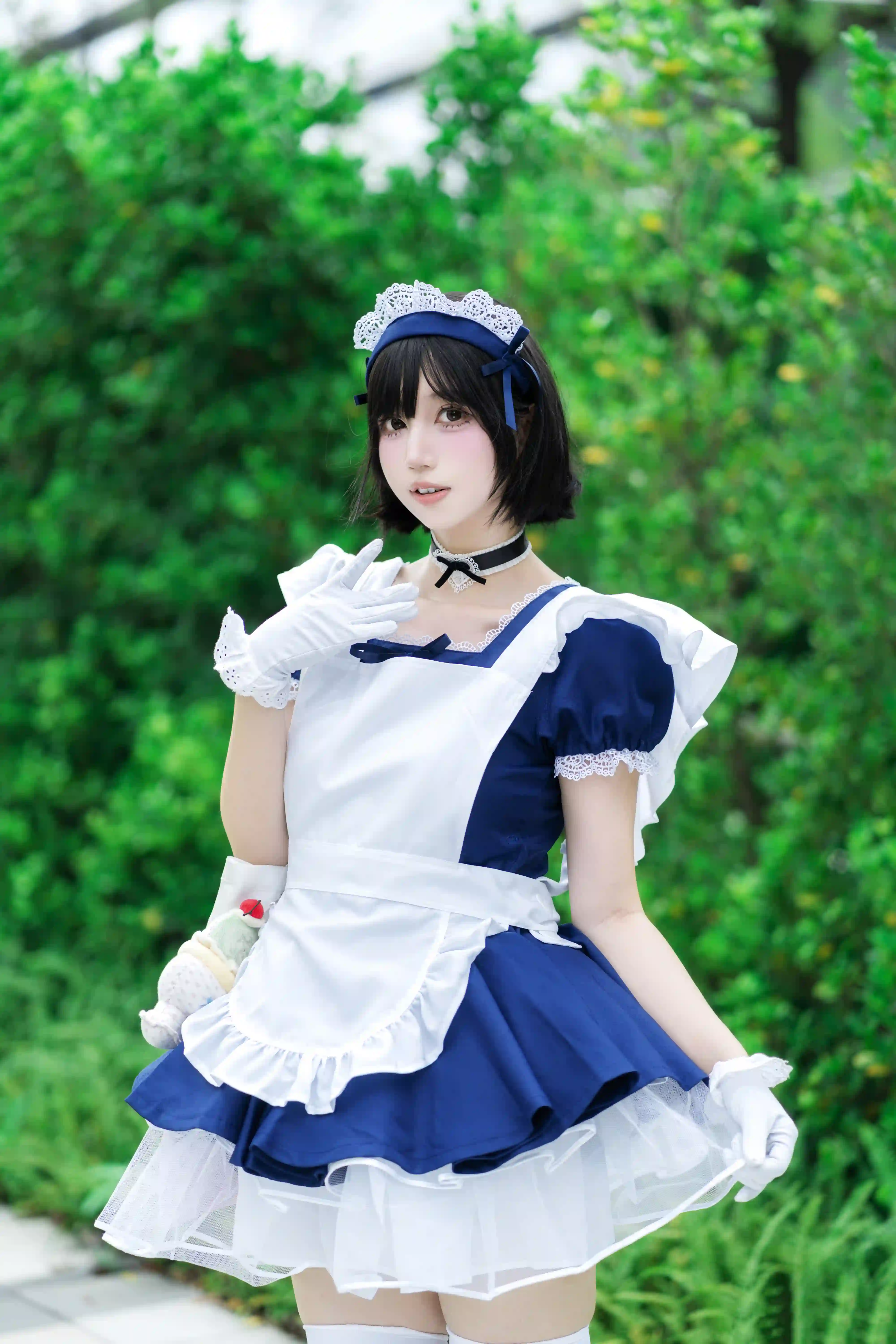 图片[11]-二次元COS分享[COSplay]超甜女仆-户外邂逅，甜度超标-二次元COS分享次元吧