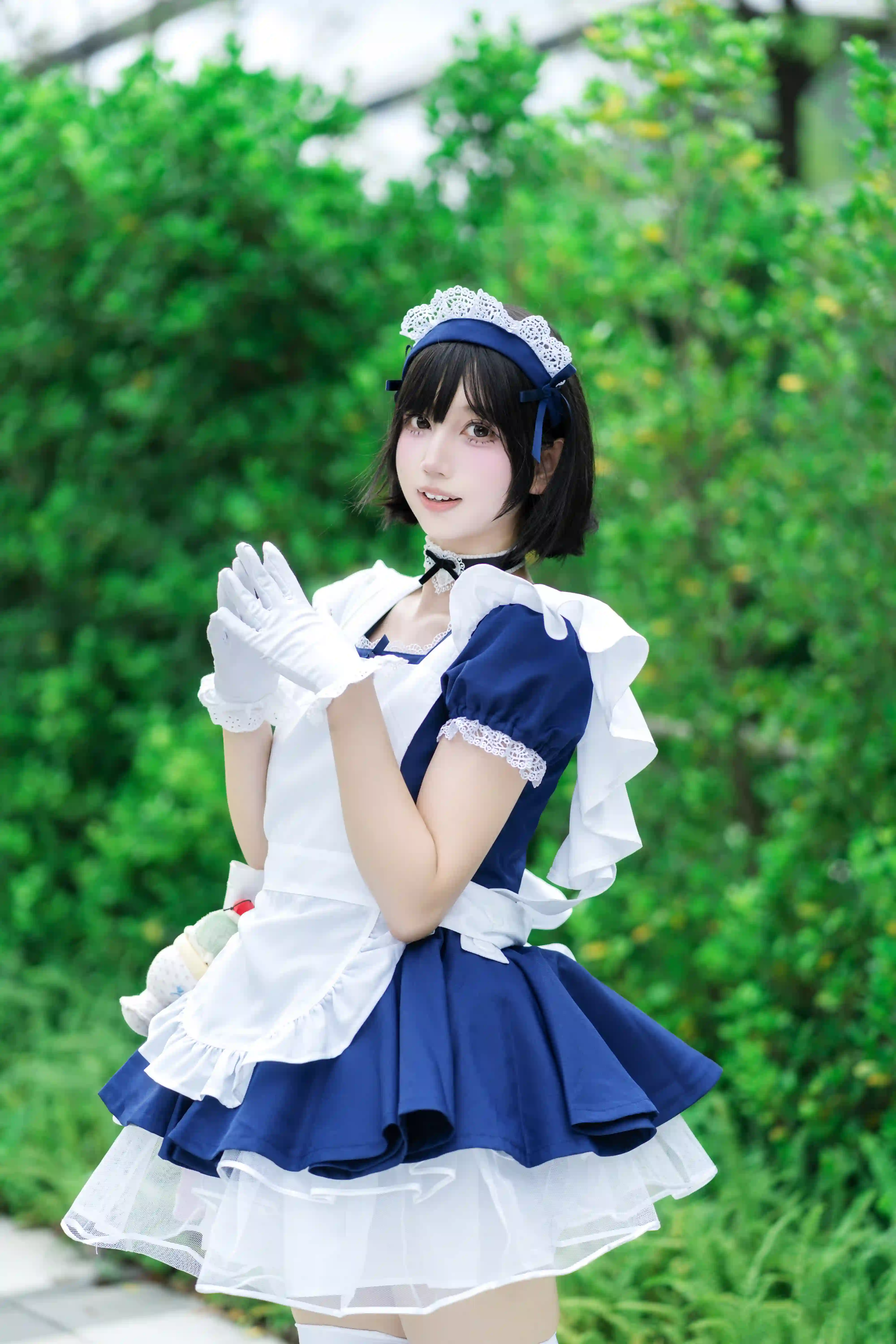 图片[12]-二次元COS分享[COSplay]超甜女仆-户外邂逅，甜度超标-二次元COS分享次元吧