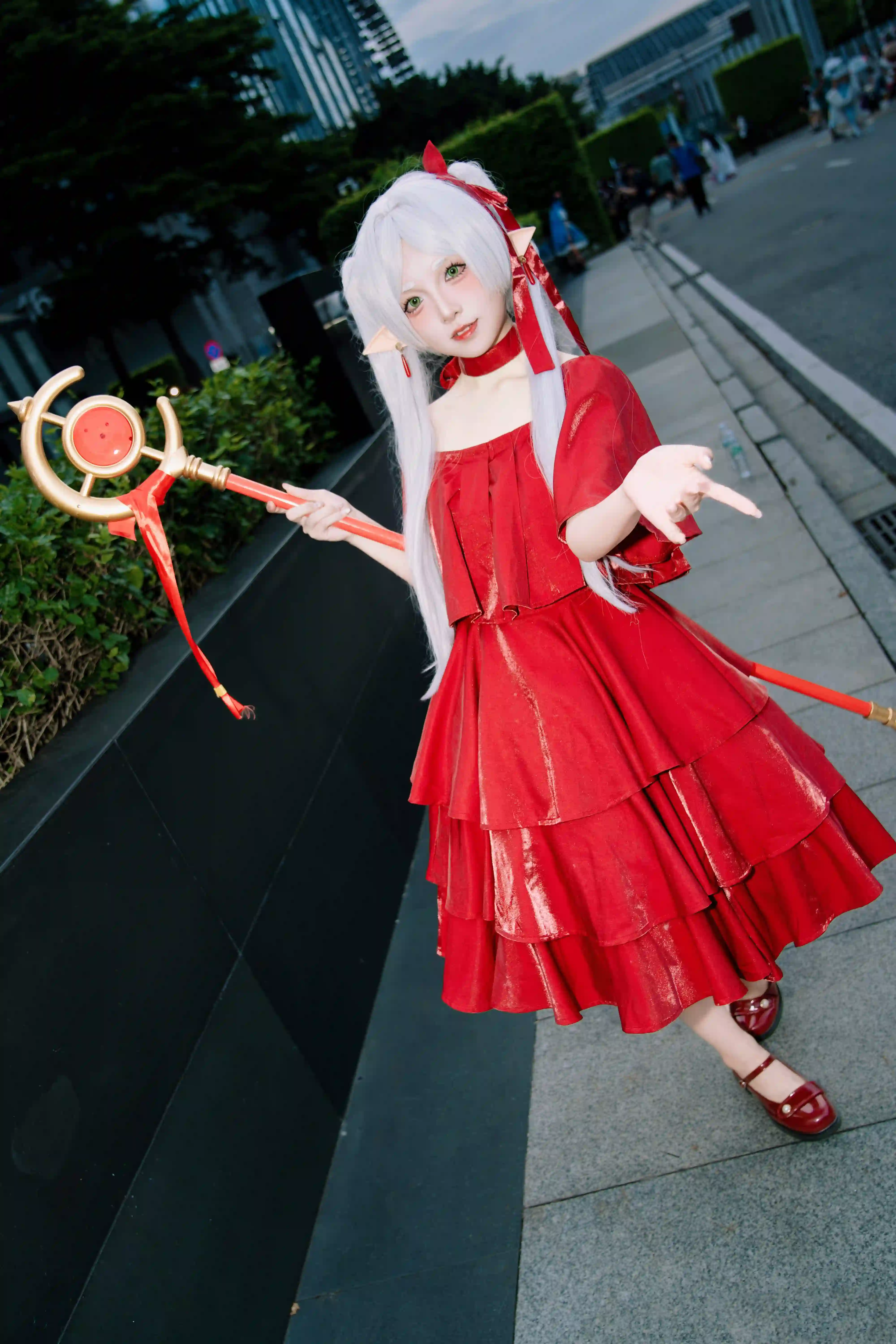 图片[4]-二次元COS分享[COSplay]葬送的芙莉莲 芙莉莲 红色礼服-二次元COS分享次元吧