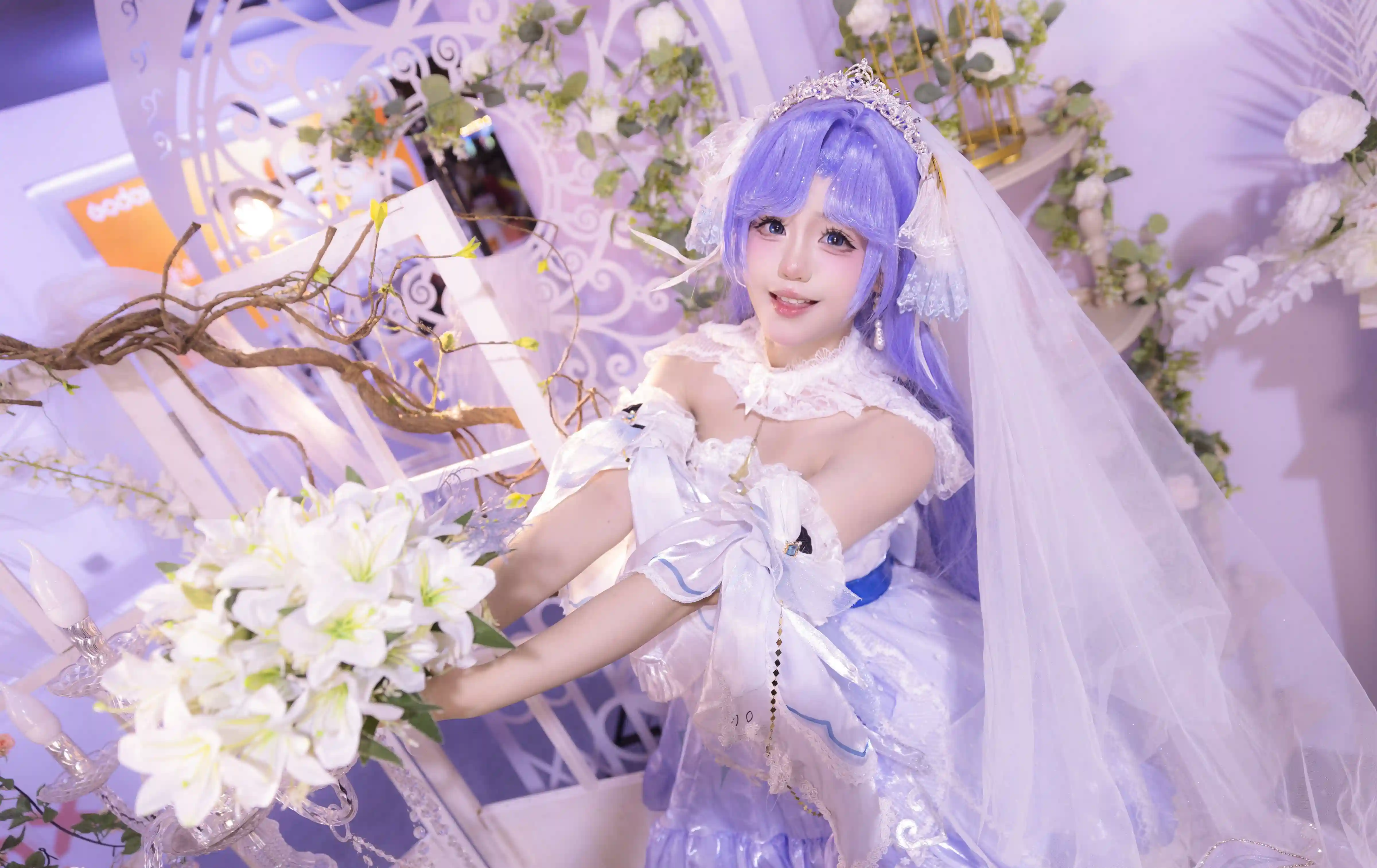 [COSplay]王者荣耀 大乔-婚纱造型的浪漫定格-二次元COS分享次元吧