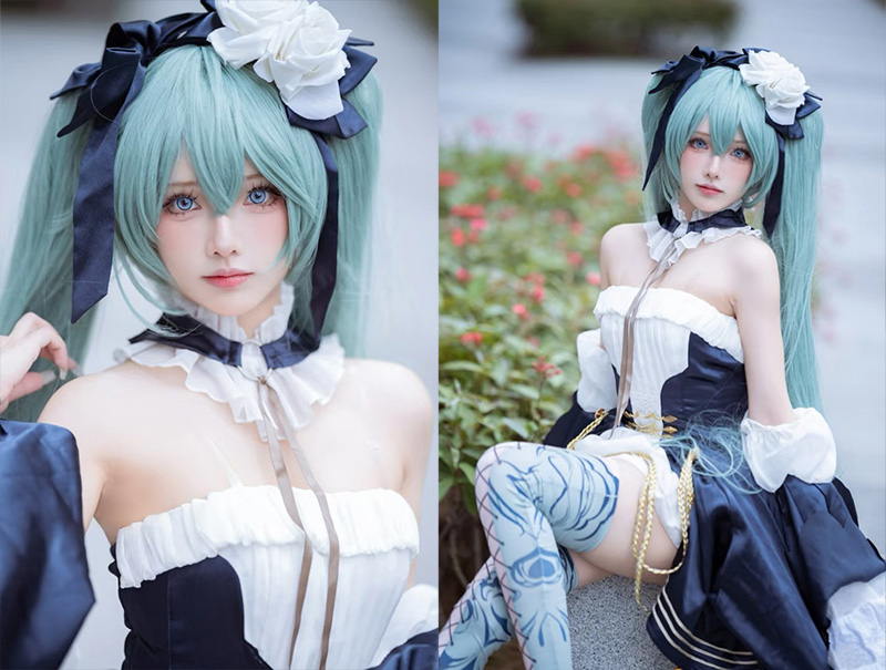 [COSplay]哪怕世界冷漠以待，有初音的歌声相伴便是前行的力量源泉。 ​​​-二次元COS分享次元吧