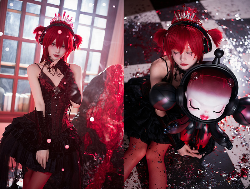 [COSplay]嘿！要不要来一个红黑小手办？-二次元COS分享次元吧