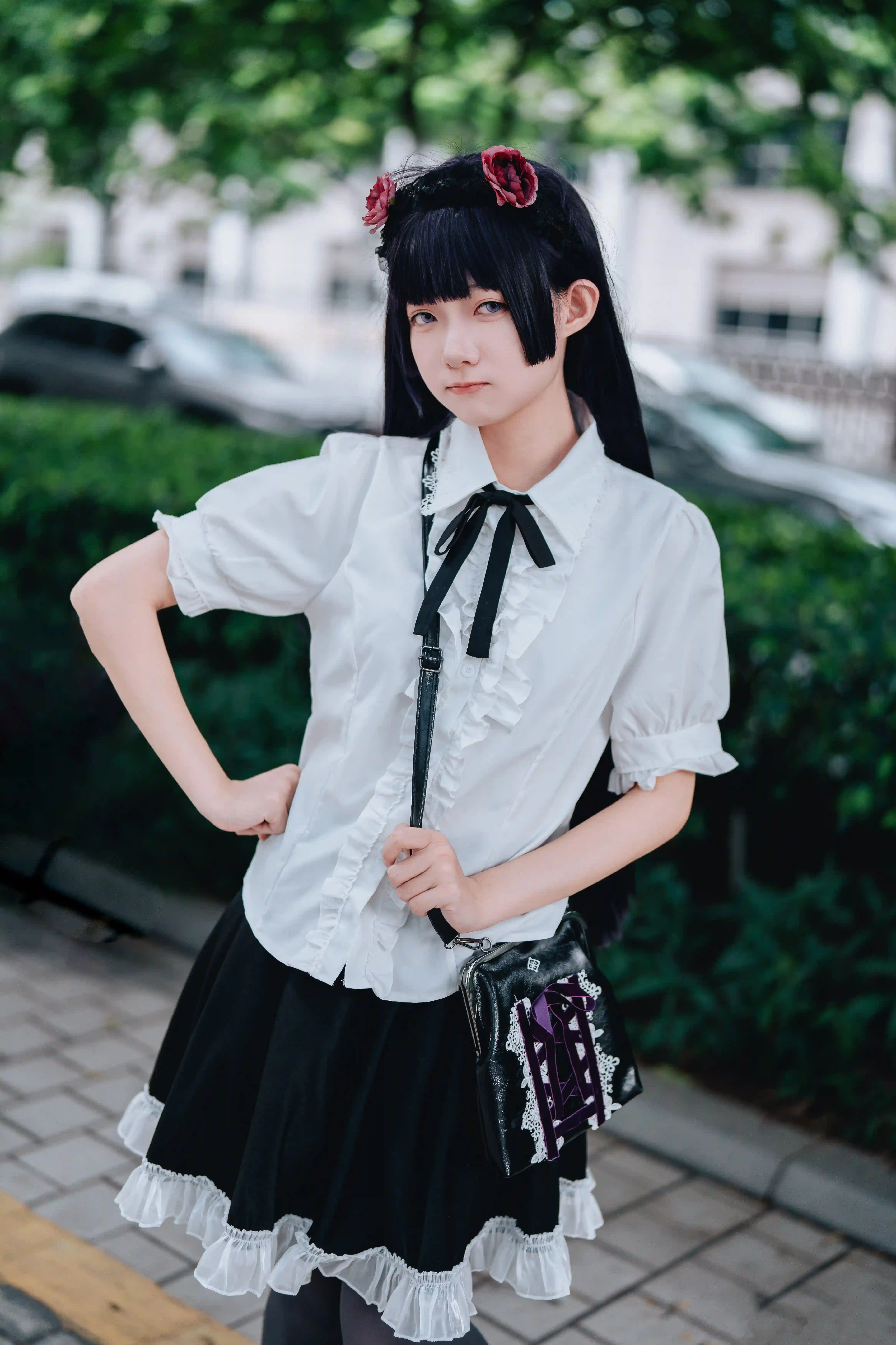 图片[8]-二次元COS分享[COSplay]五更琉璃 白衫黑裙，还原傲娇少女-二次元COS分享次元吧