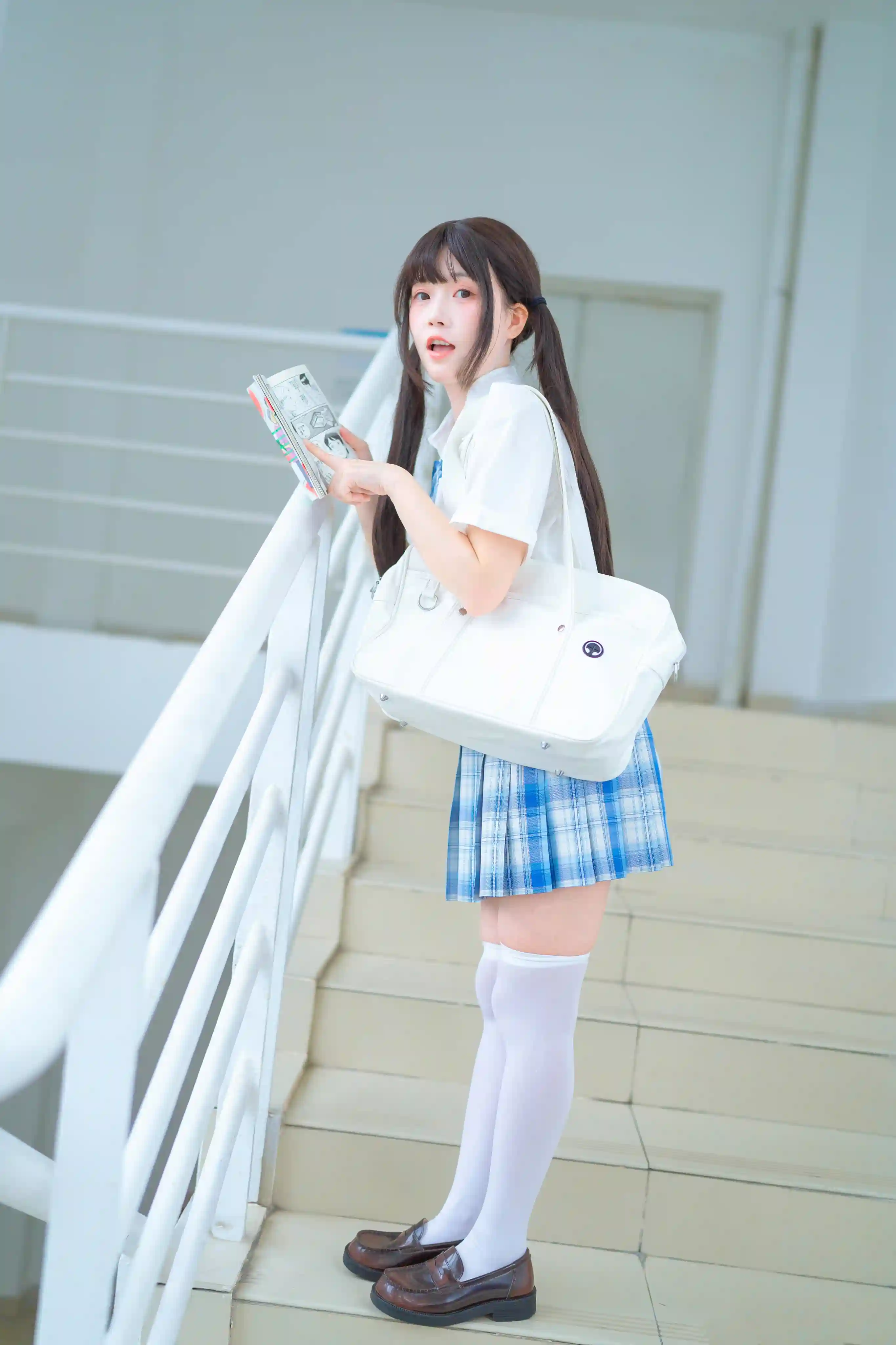 图片[9]-二次元COS分享[JK]天台邂逅，JK 制服的清新瞬间-二次元COS分享次元吧