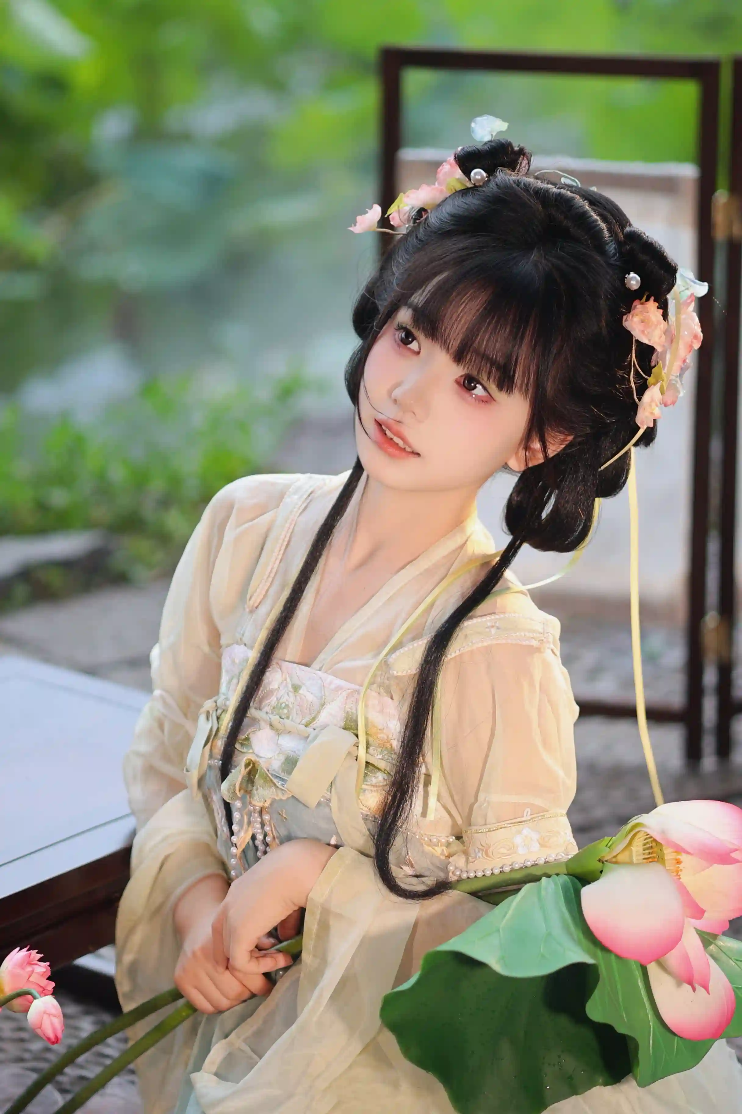 图片[5]-二次元COS分享[古装]古风少女-荷间雅韵，葡萄伴清欢-二次元COS分享次元吧