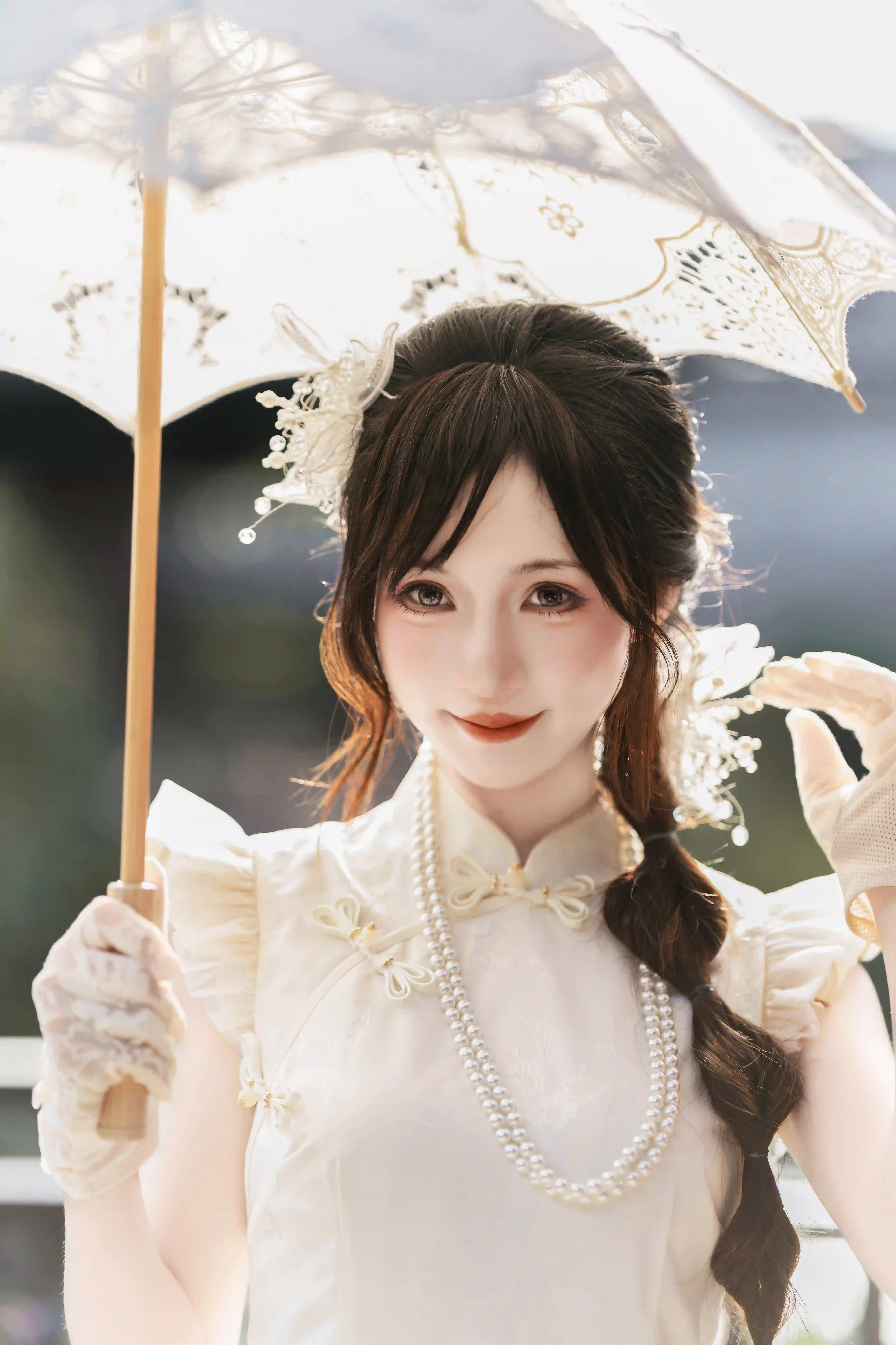 图片[11]-二次元COS分享旗袍之美-持伞少女，在古韵中定格-二次元COS分享次元吧