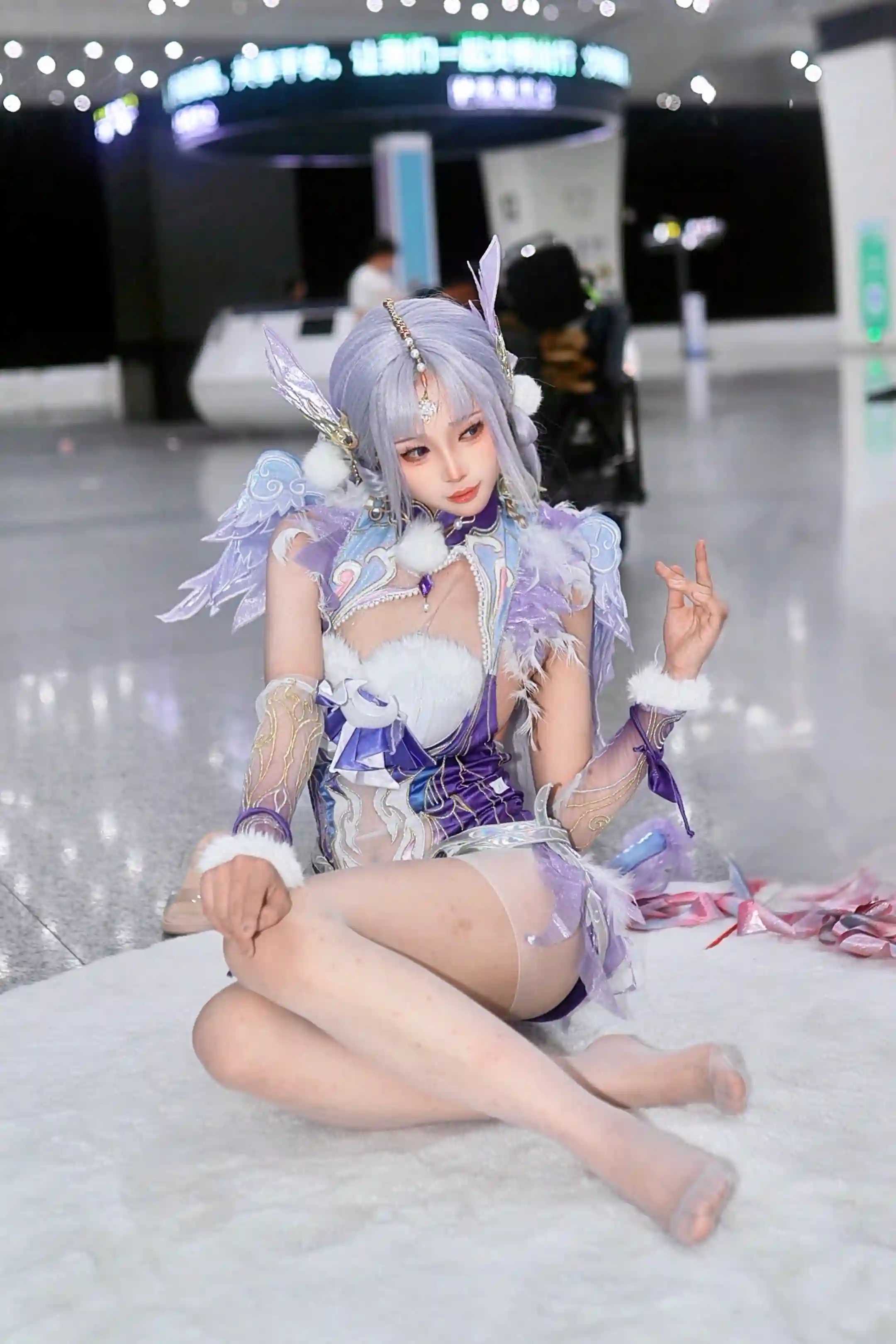 图片[4]-二次元COS分享[COSplay]永劫无间 殷紫萍，紫白华服尽显灵动-二次元COS分享次元吧