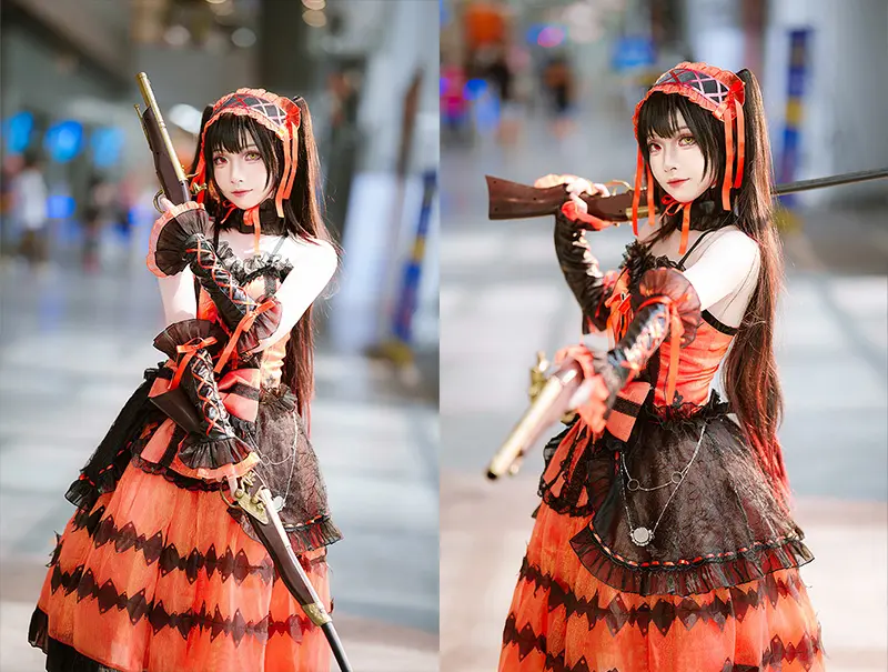 [COSplay]约会大作战 时崎狂三-哥特裙装，双枪登场-二次元COS分享次元吧